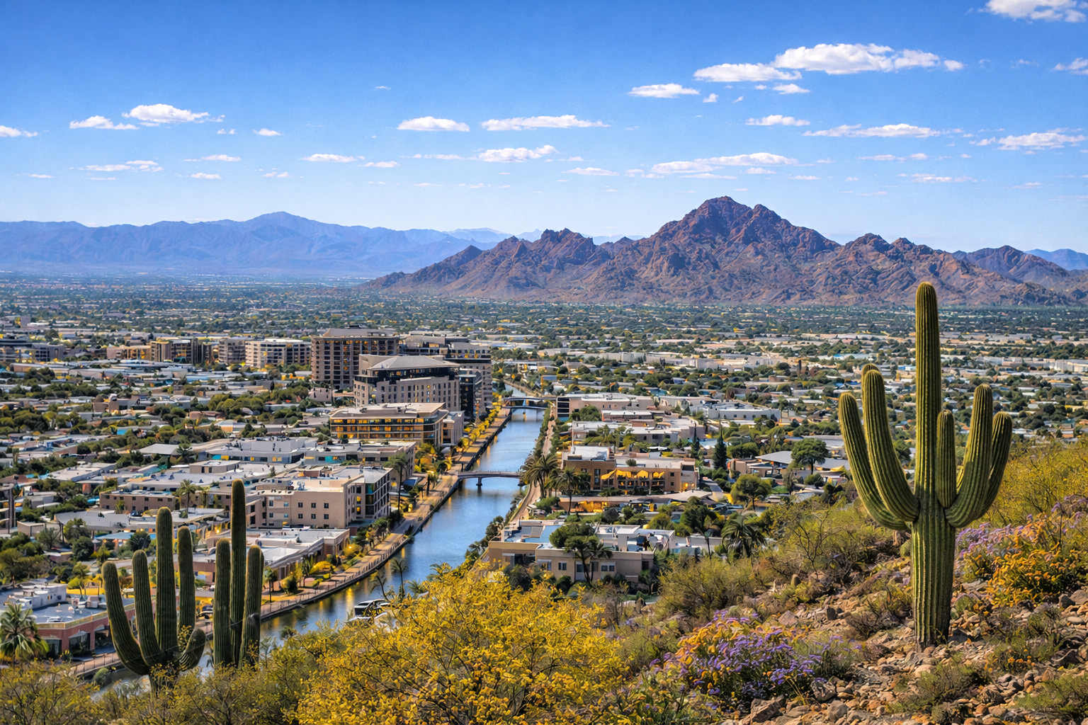 Scottsdale, AZ city skyline wallpaper at daytime, 1536x1024
