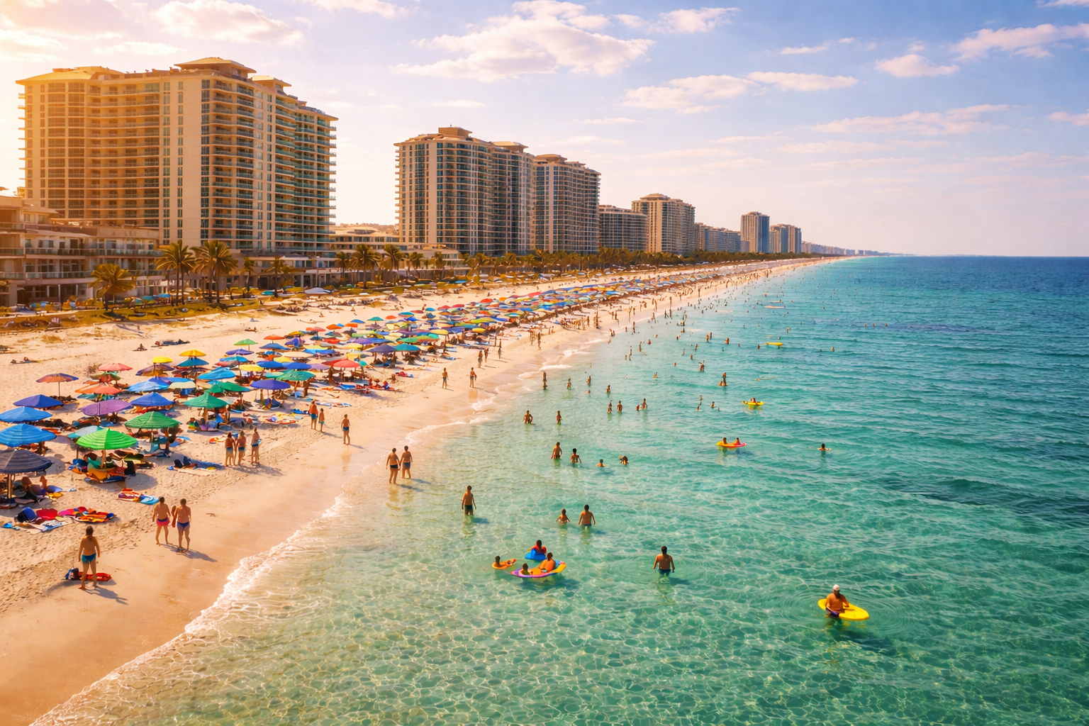 Destin, FL city skyline wallpaper at daytime, 1536x1024