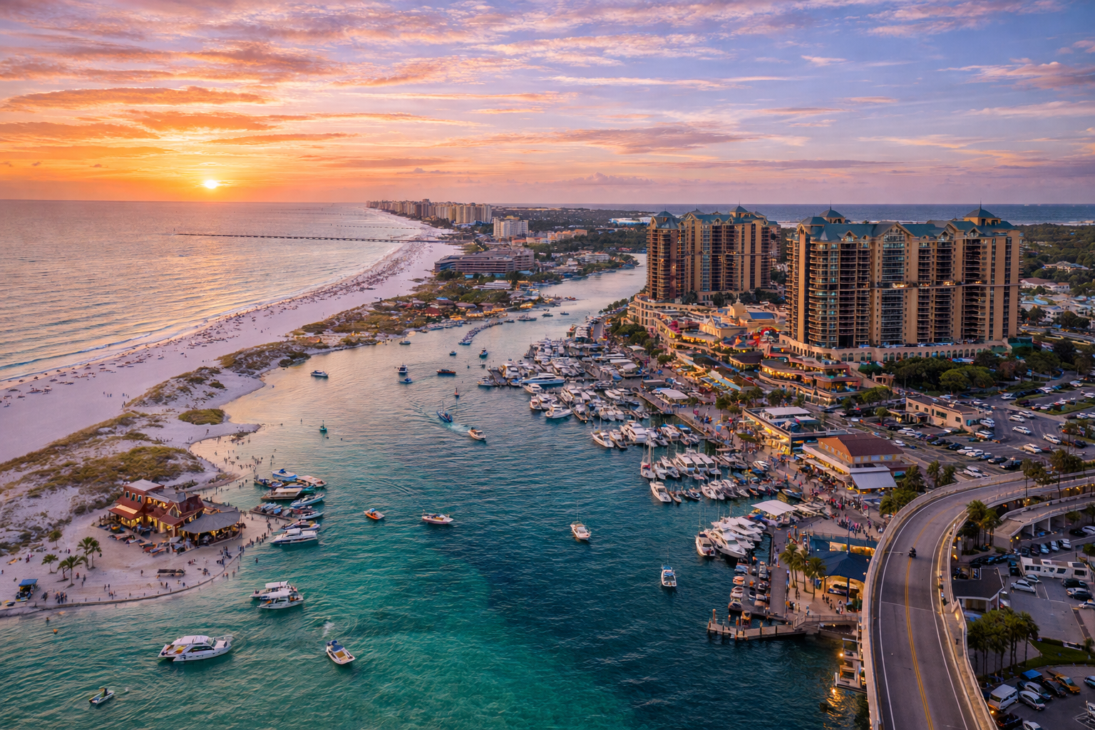 Destin, FL city skyline wallpaper at daytime, 1536x1024