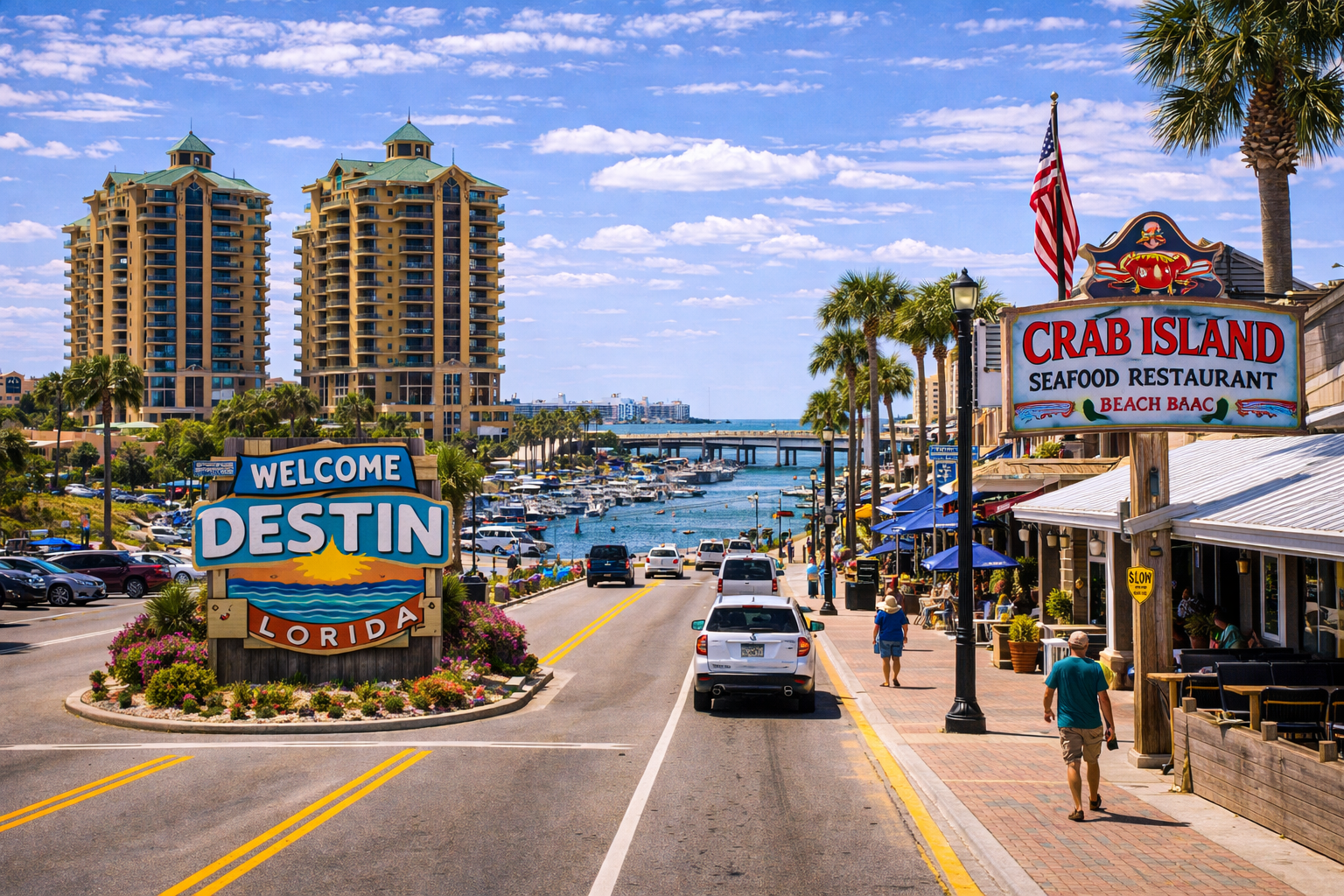 Destin, FL city skyline wallpaper at daytime, 1536x1024