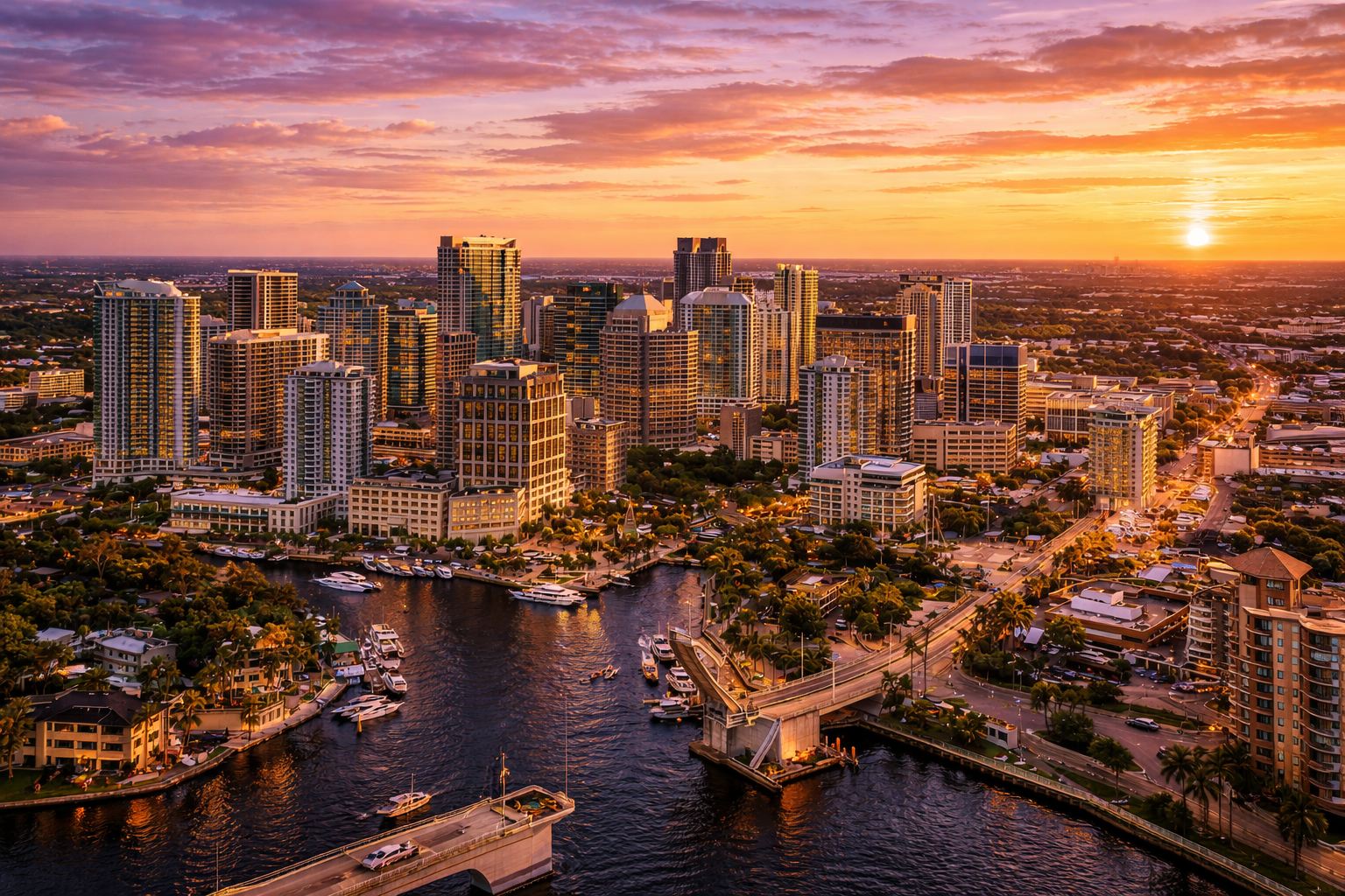 Fort Lauderdale, FL city skyline wallpaper at daytime, 1536x1024