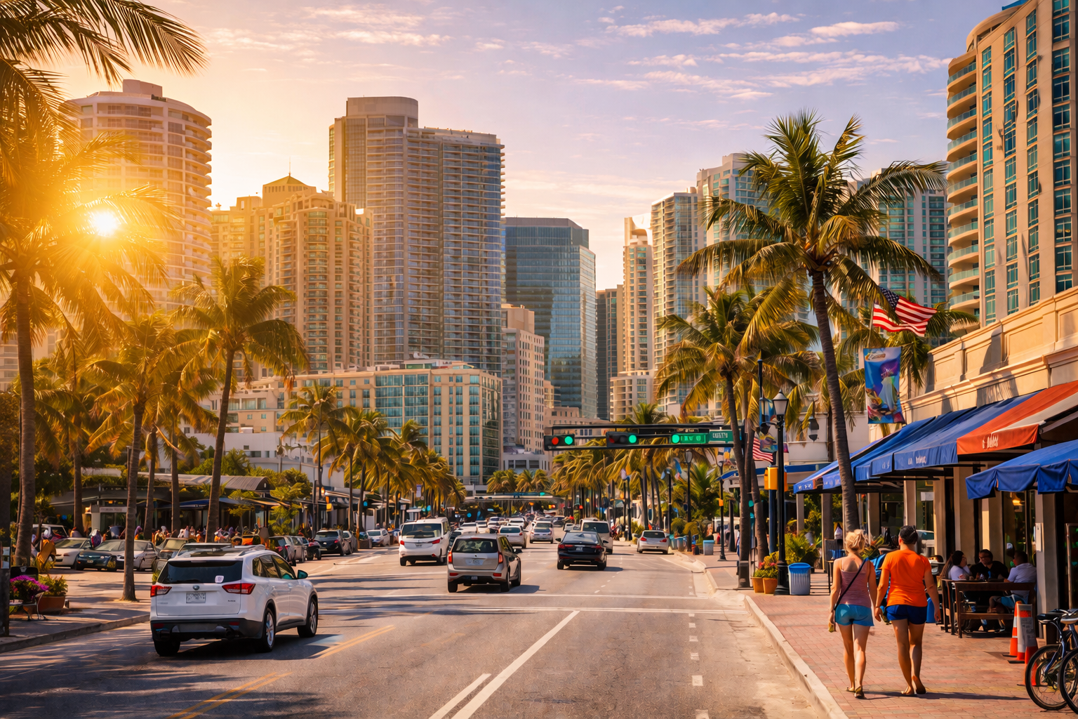 Fort Lauderdale, FL city skyline wallpaper at daytime, 1536x1024