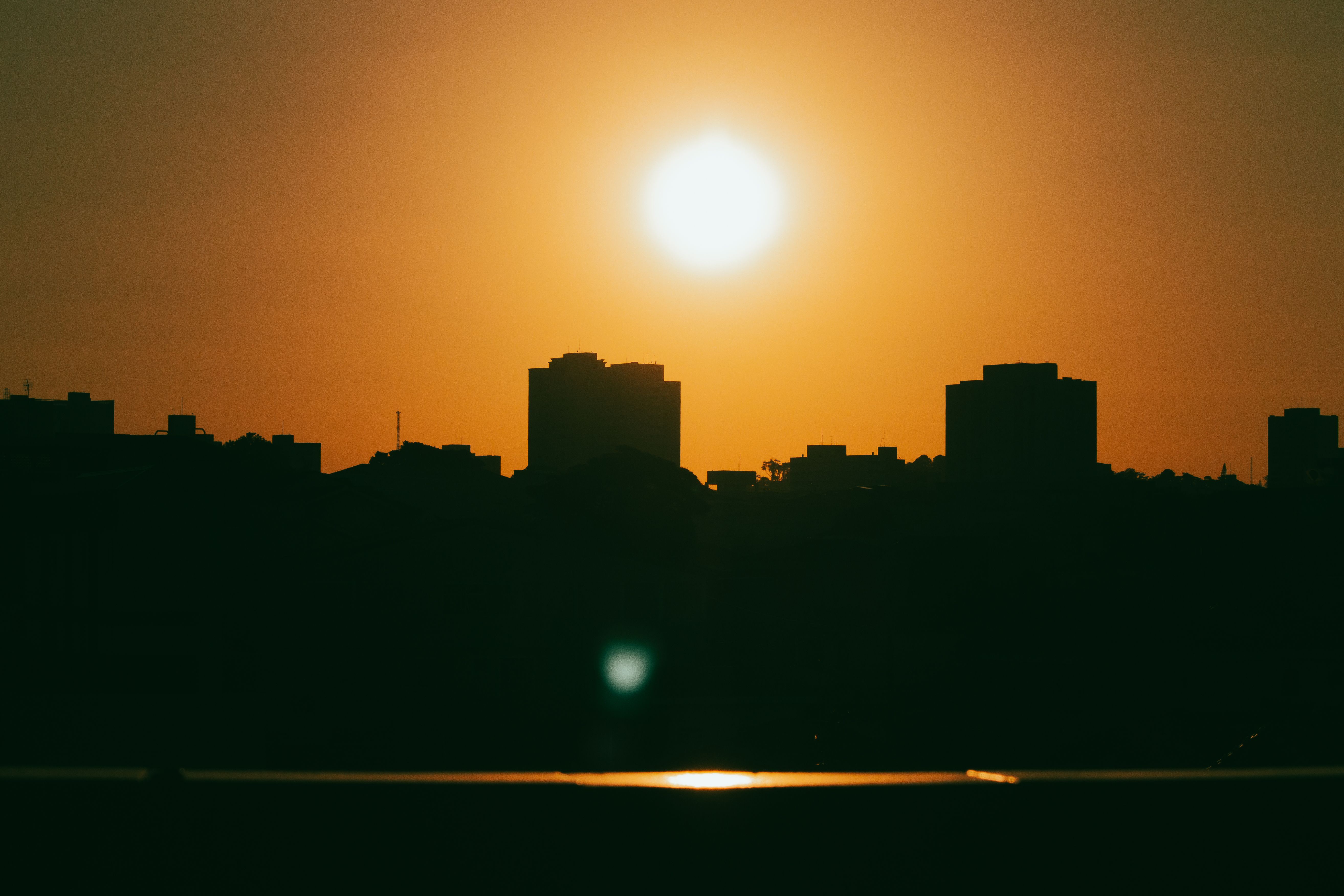 City Skyline Sunset city skyline wallpaper at sunset, 5254x3503