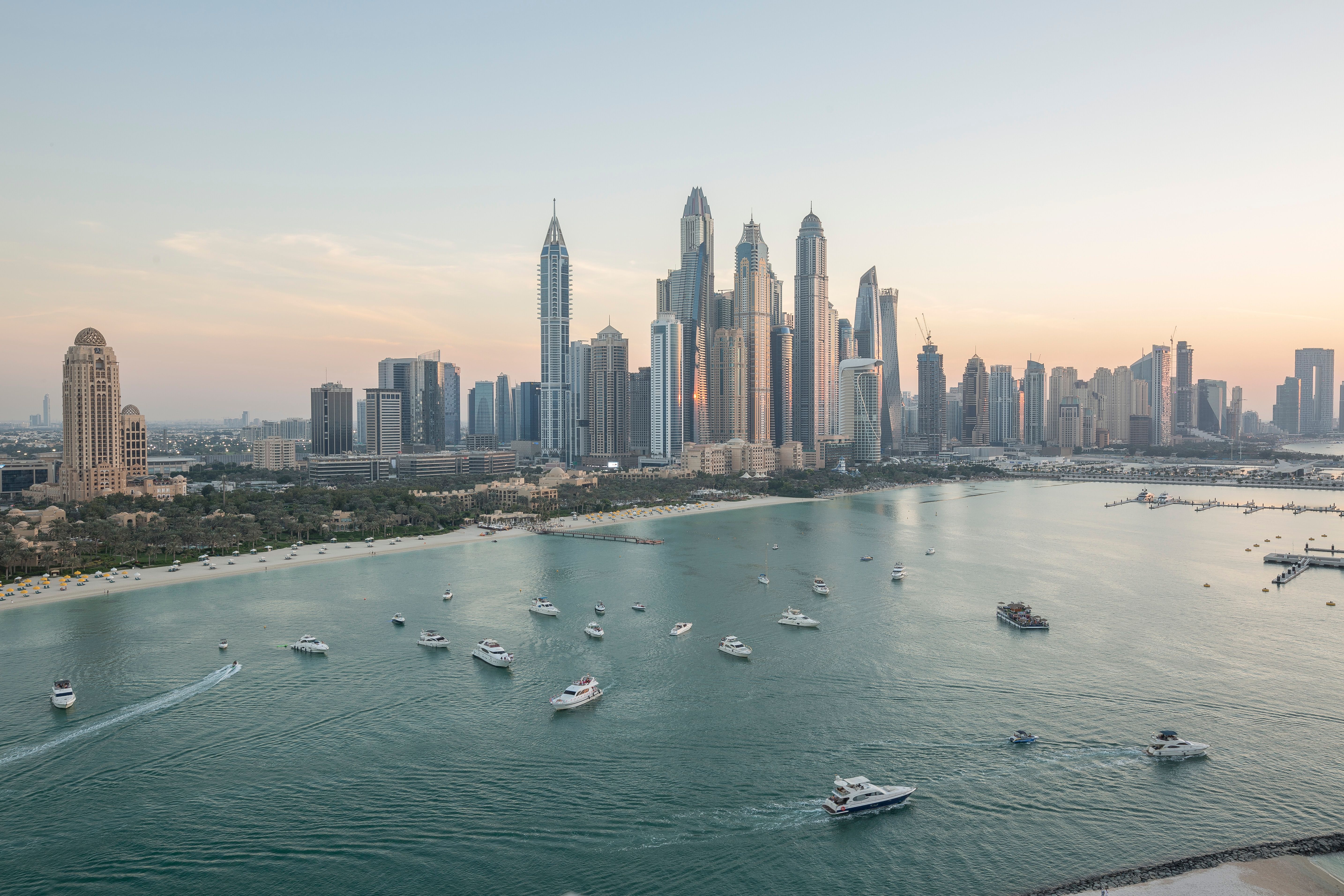 Dubai Skyline city skyline wallpaper, 5736x3824