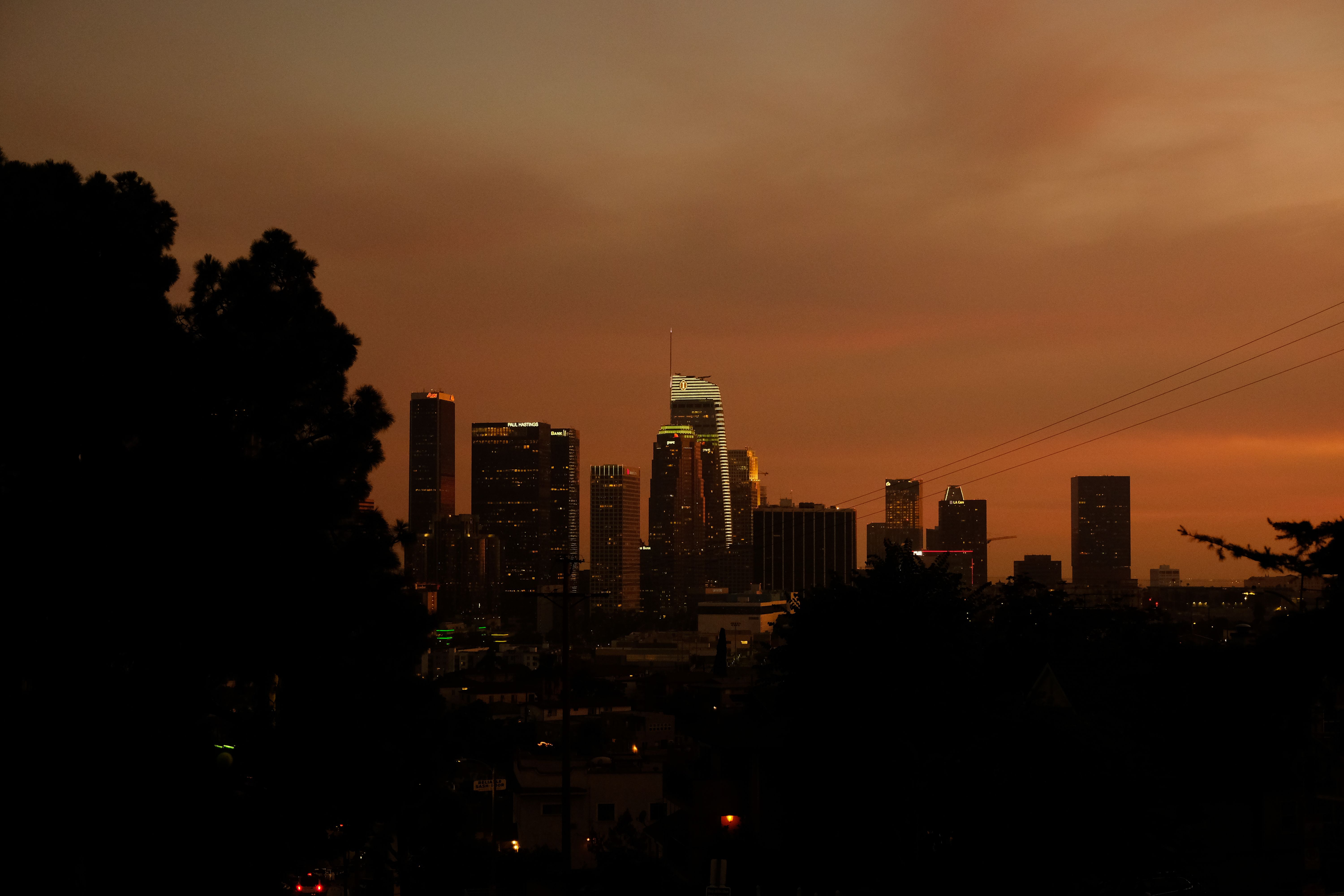 Los Angeles, CA city skyline wallpaper, 6000x4000