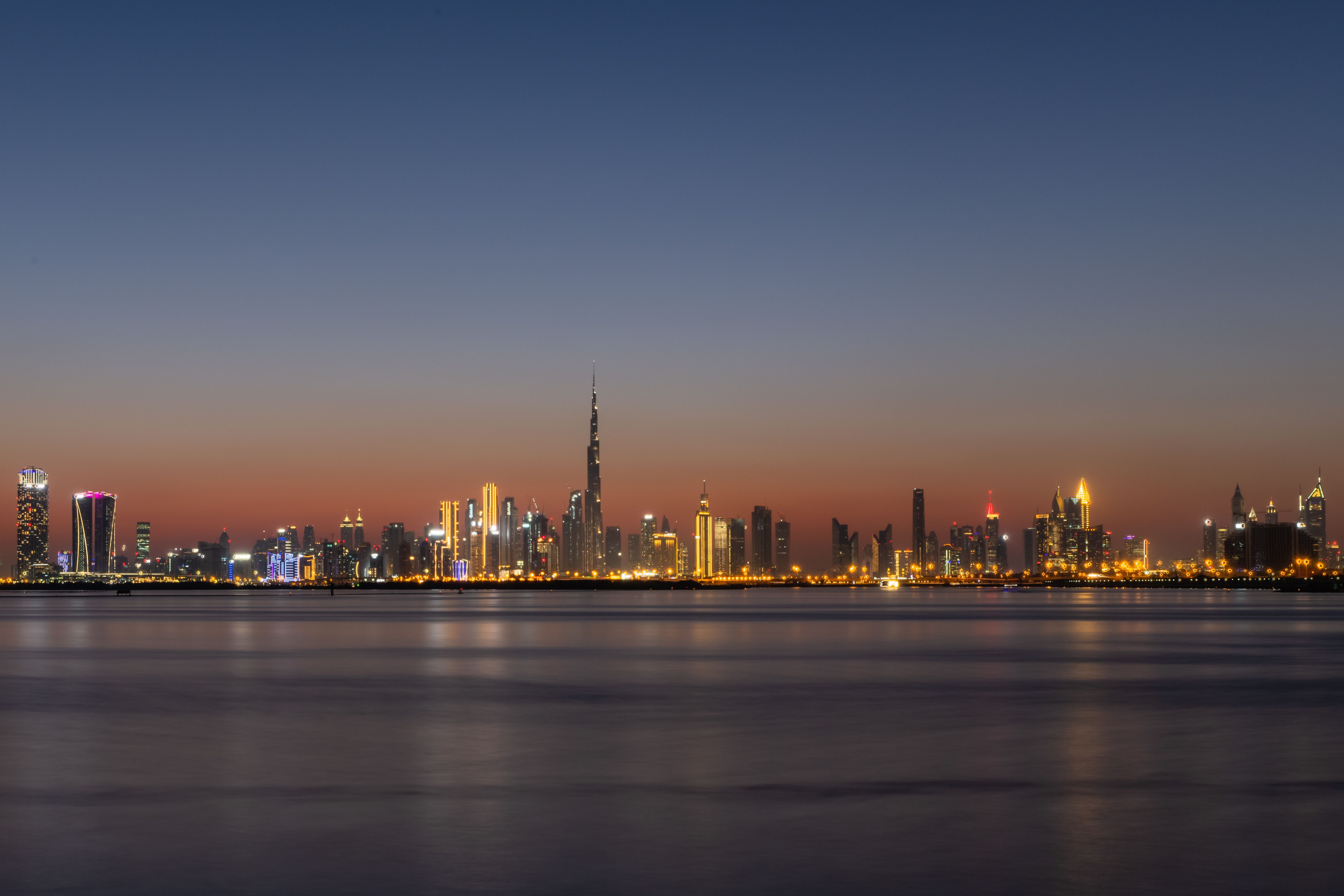 Dubai Skyline city skyline wallpaper, 5435x3623
