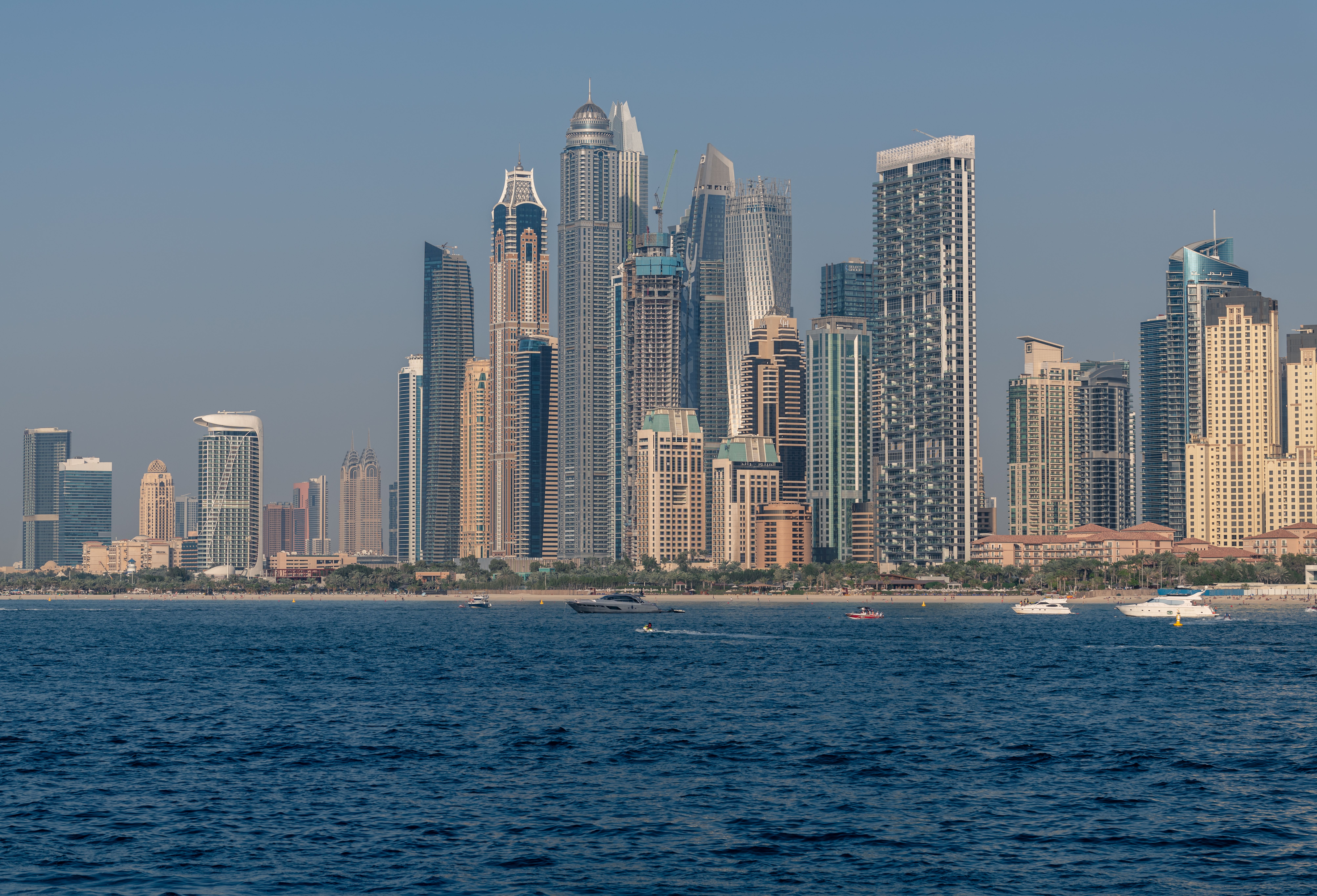 Dubai Skyline city skyline wallpaper, 8027x5463