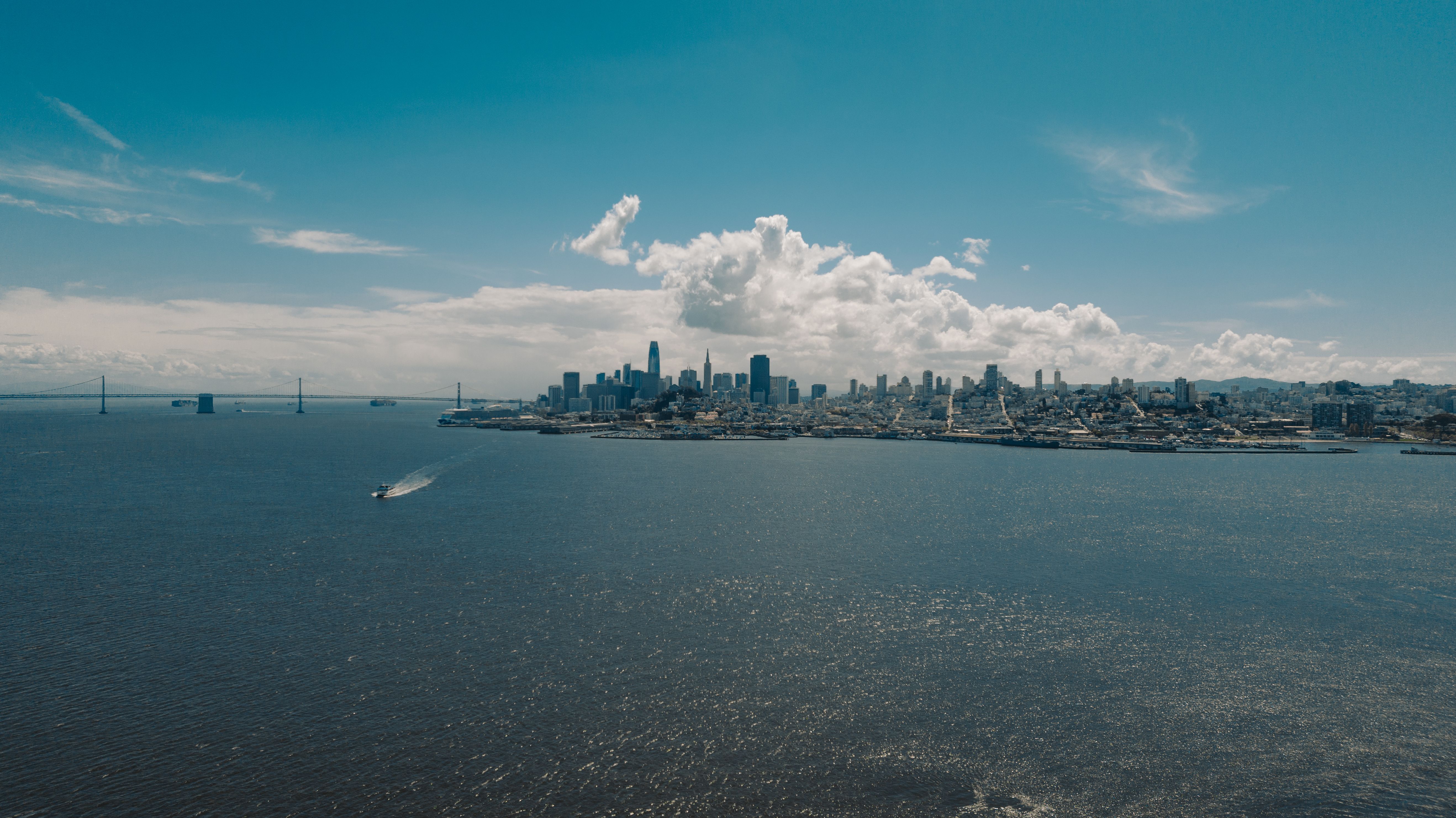 San Francisco, CA city skyline wallpaper, 5272x2962