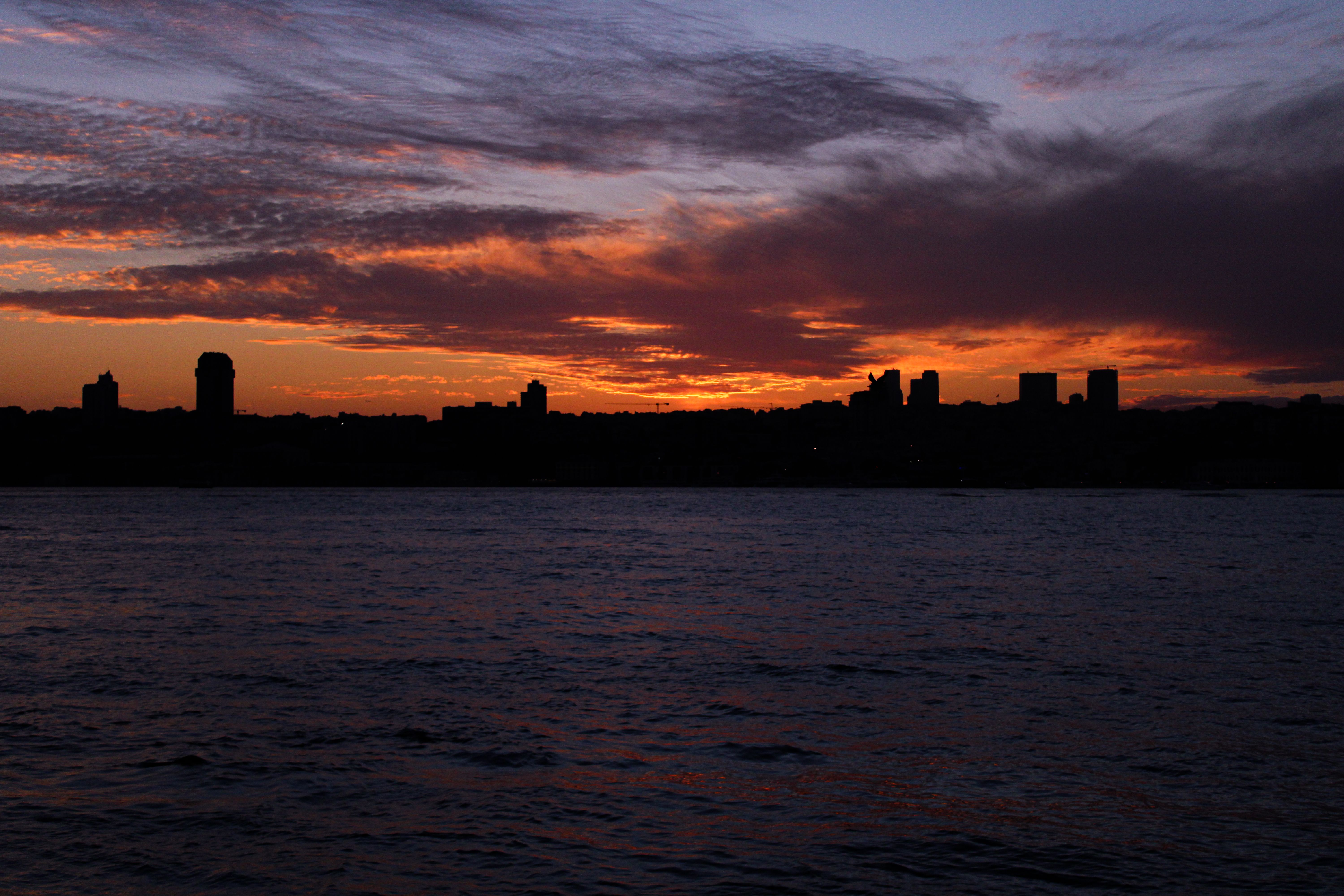 City Skyline Sunset city skyline wallpaper at sunset, 6000x4000