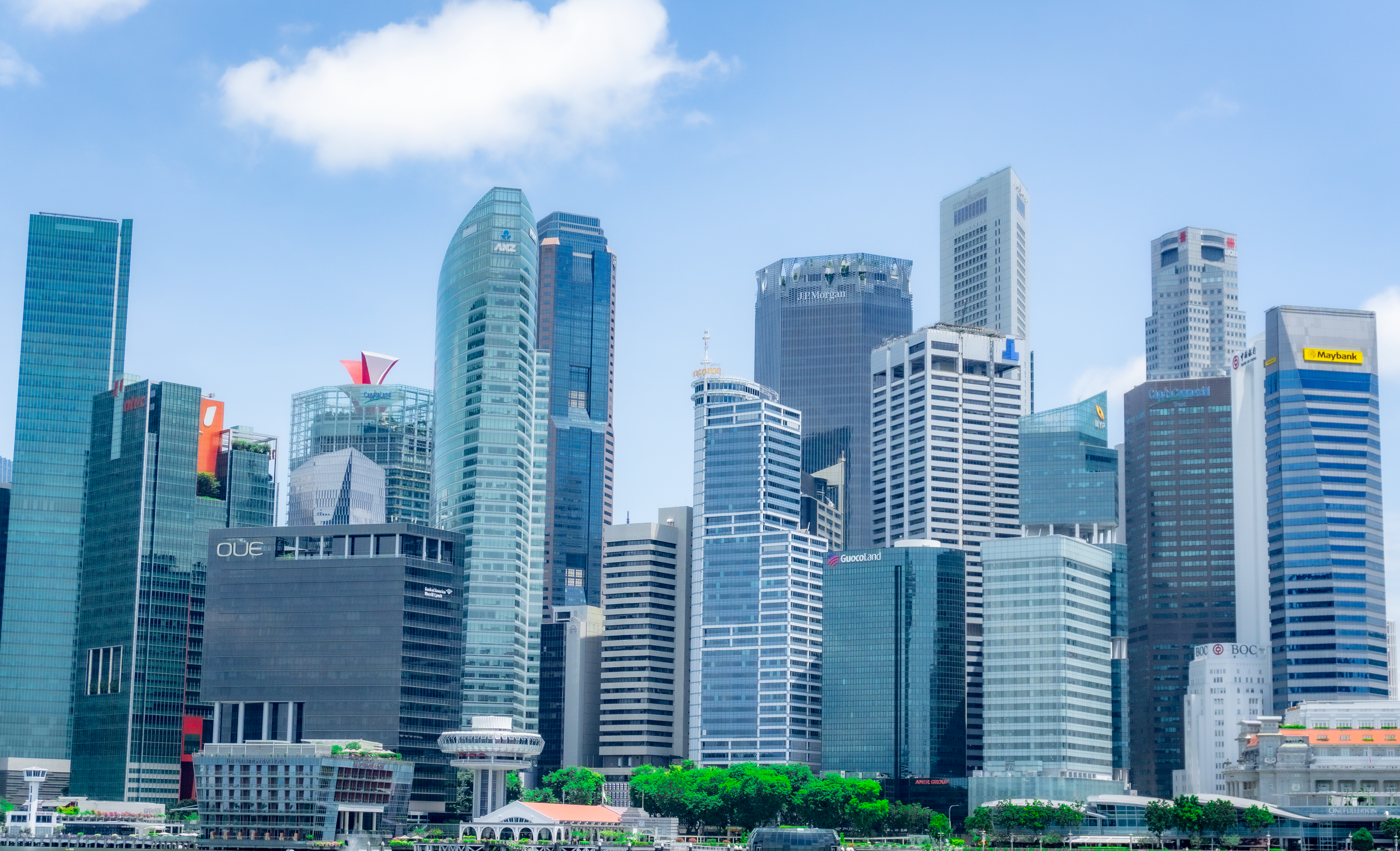 Singapore Skyline city skyline wallpaper, 5446x3313