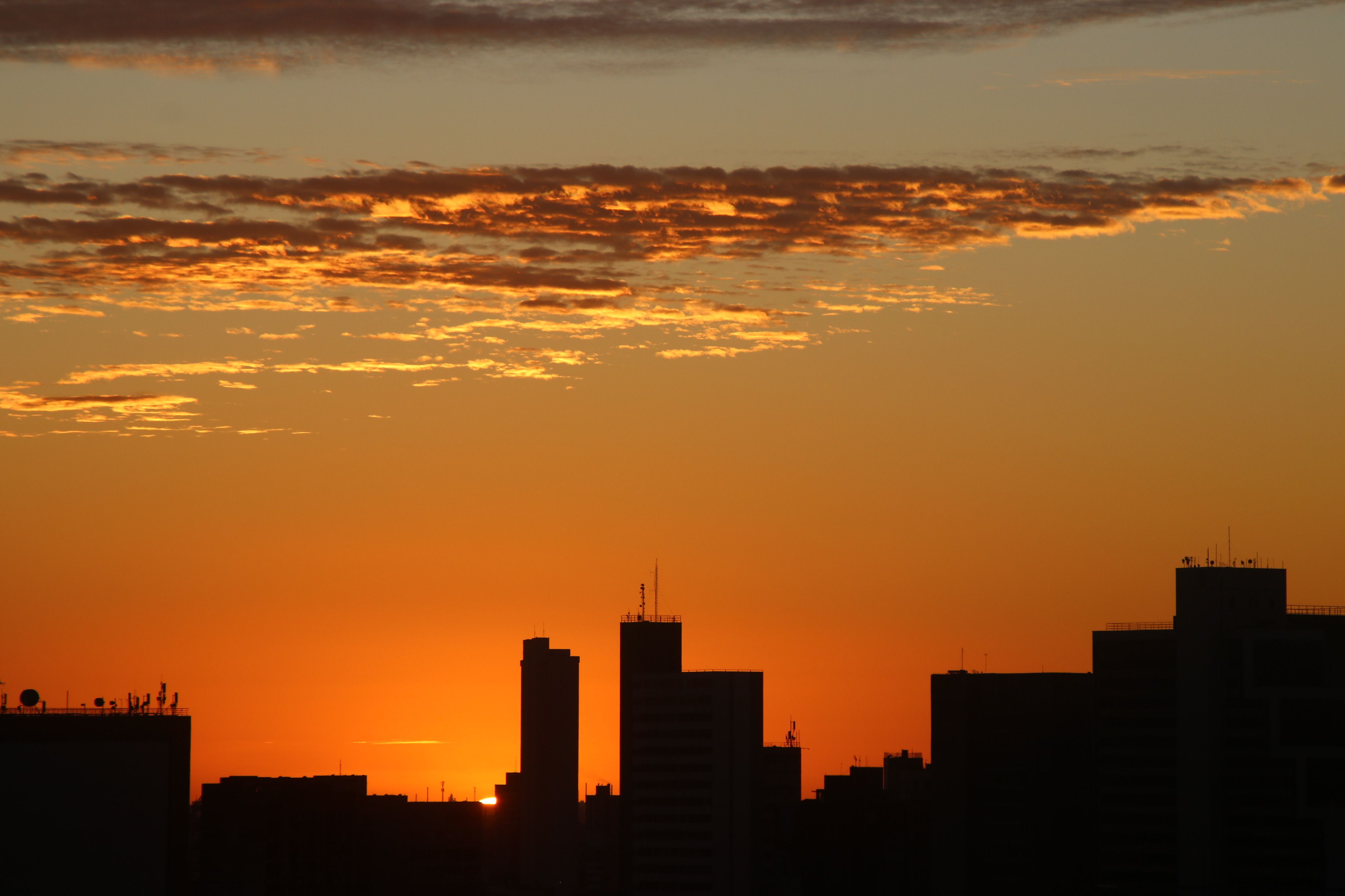 Urban Cityscape Sunset city skyline wallpaper at sunset, 3984x2656