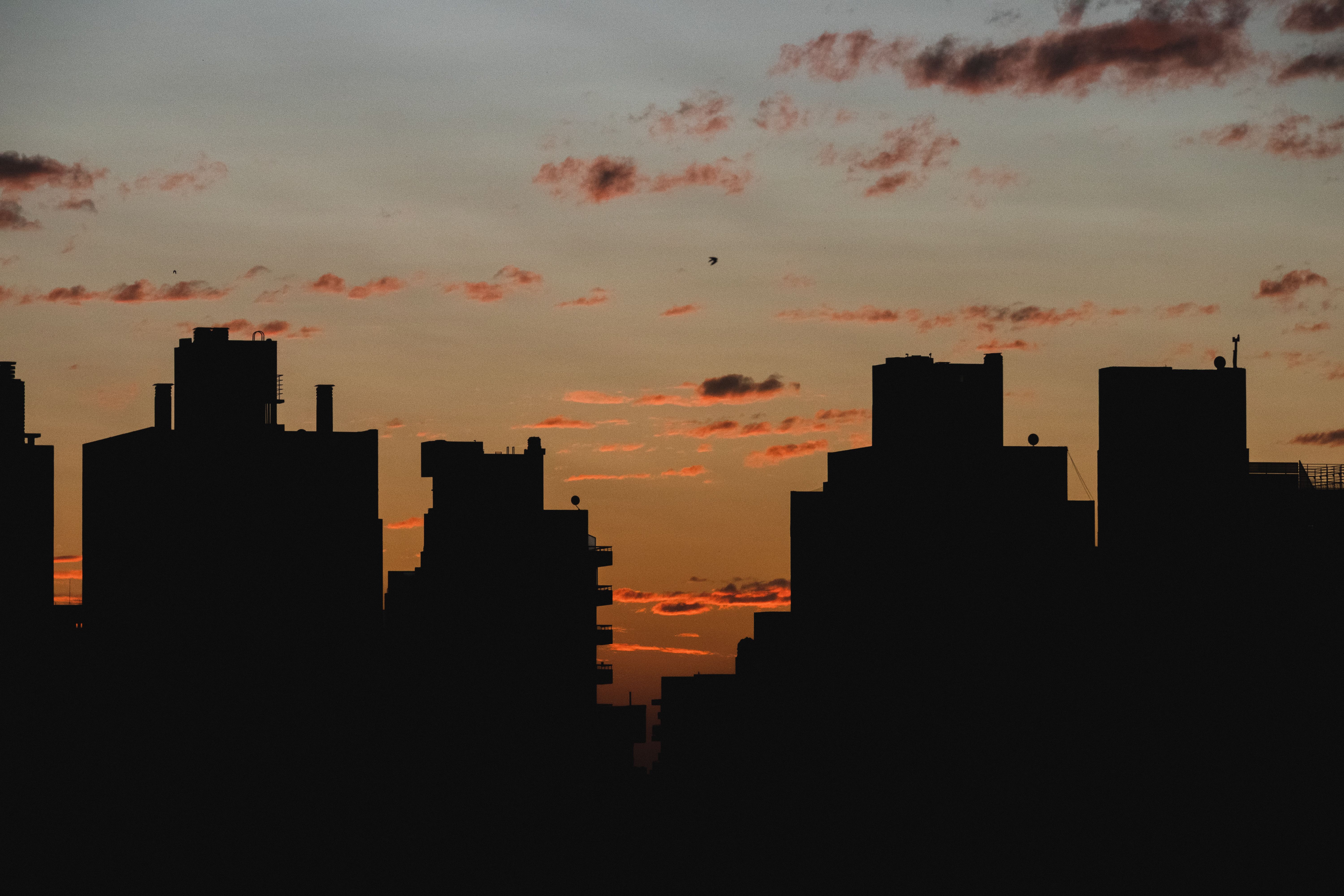 Urban Cityscape Sunset city skyline wallpaper at sunset, 6000x4000