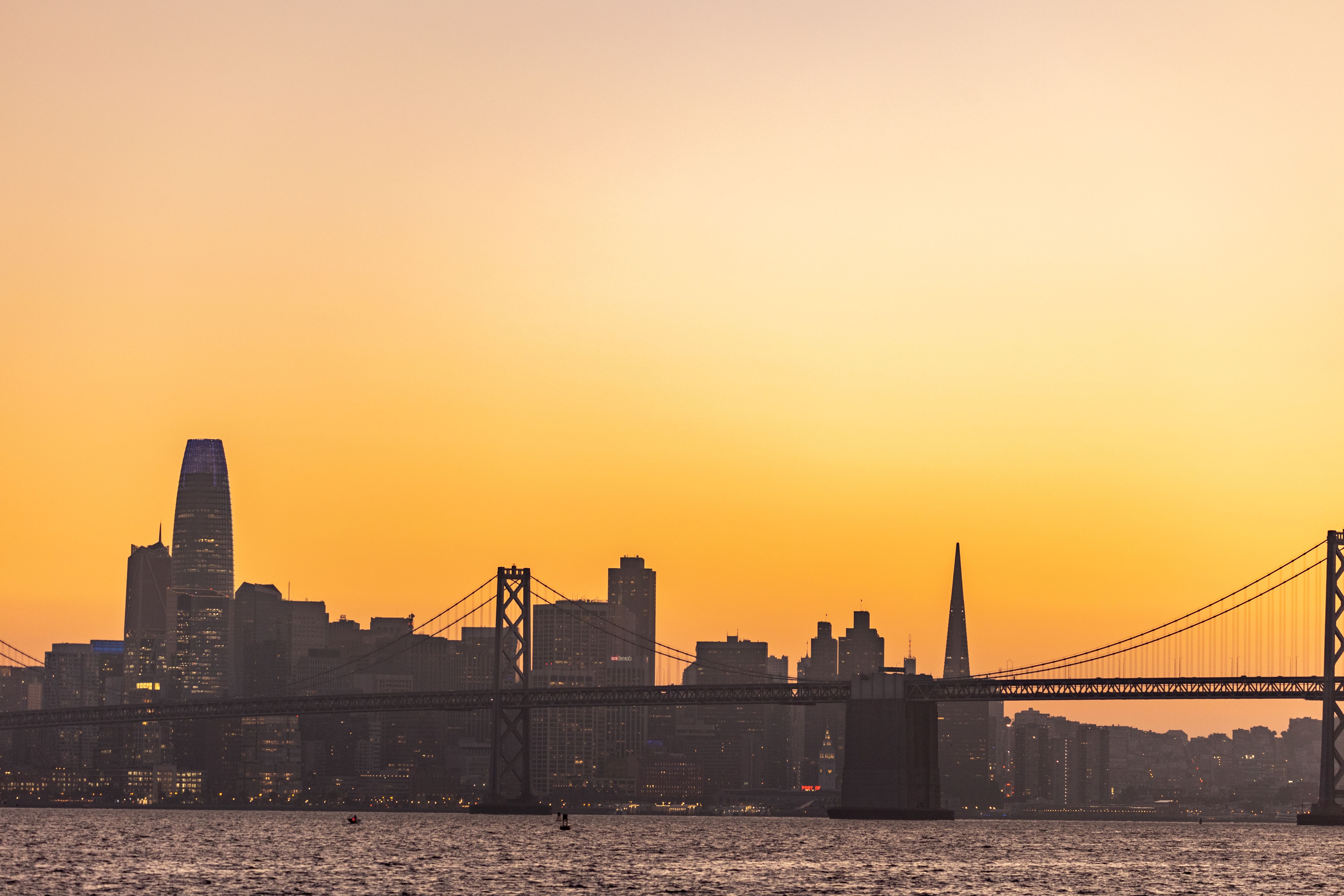 San Francisco, CA city skyline wallpaper, 5455x3637