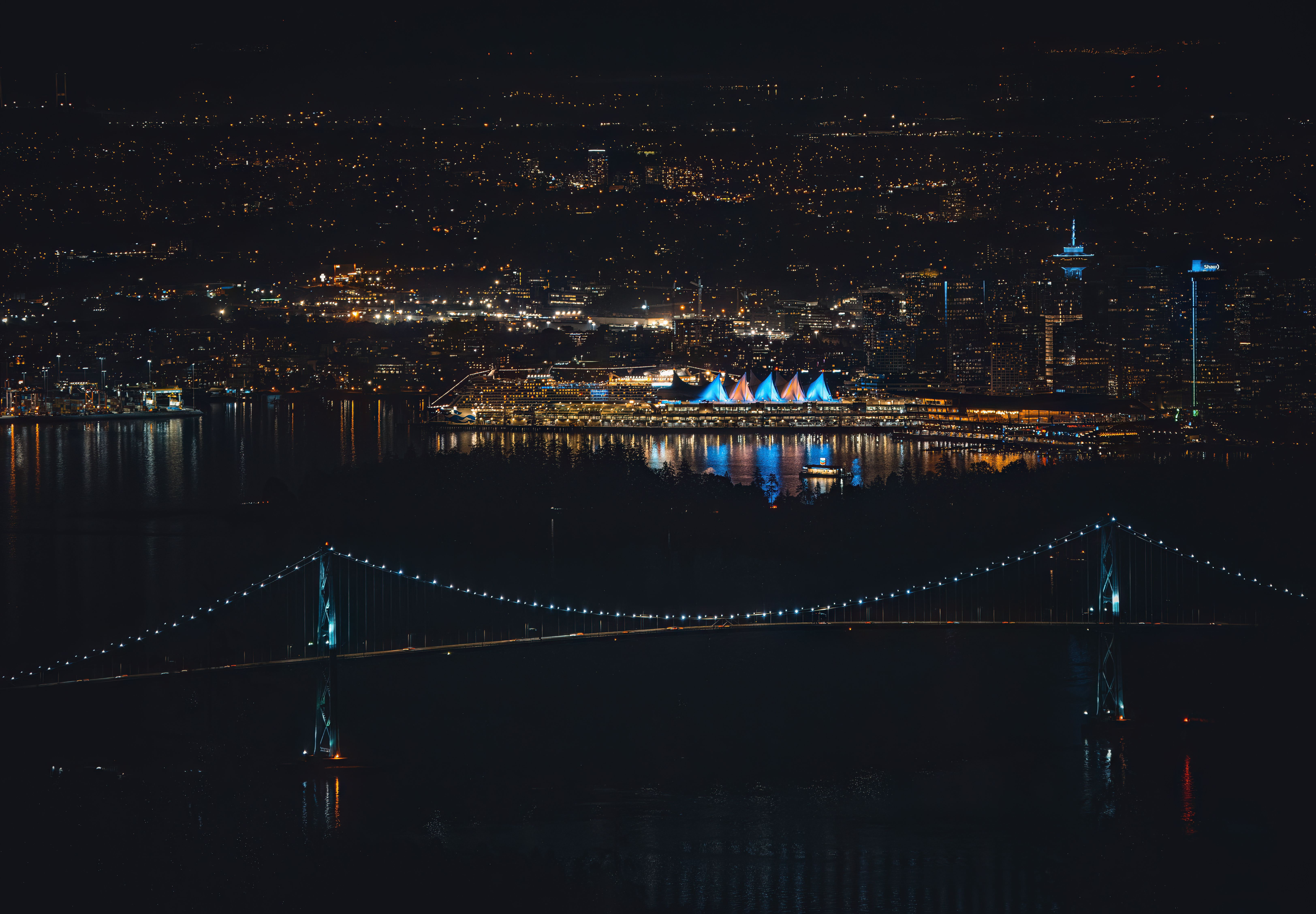 Vancouver, BC city skyline wallpaper, 6496x4509