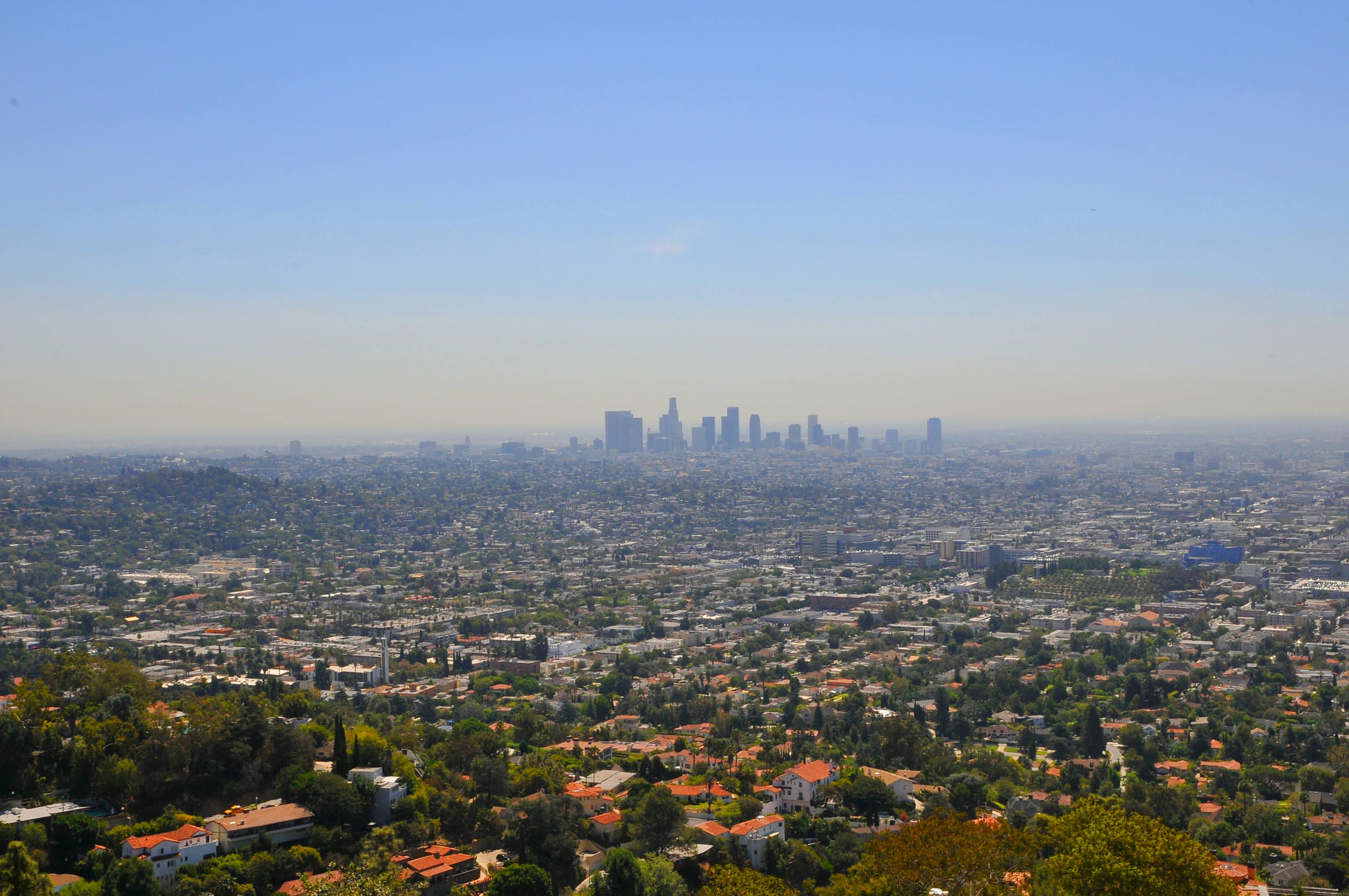 Los Angeles, CA city skyline wallpaper, 3216x2136