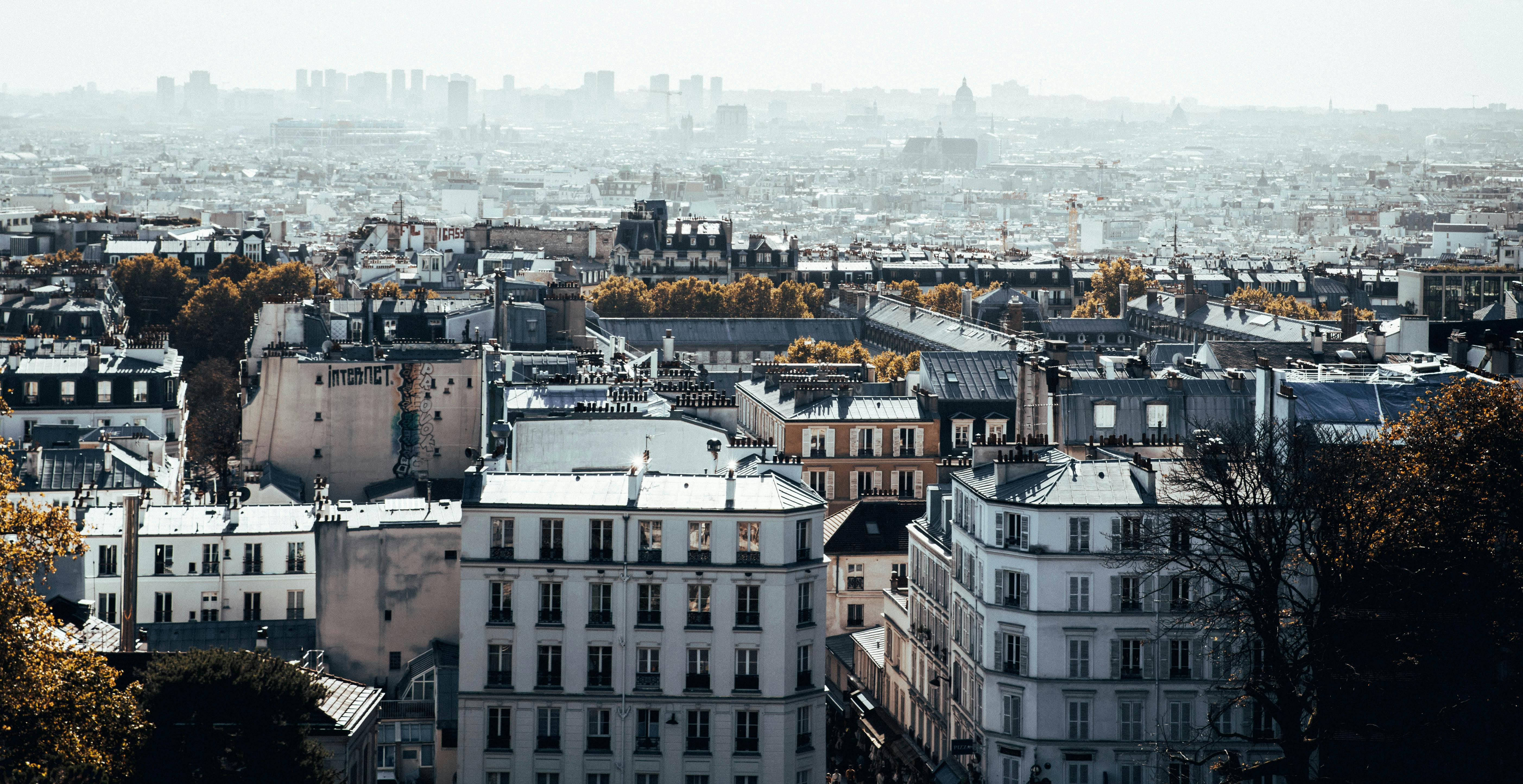 Paris Skyline city skyline wallpaper, 5610x2889