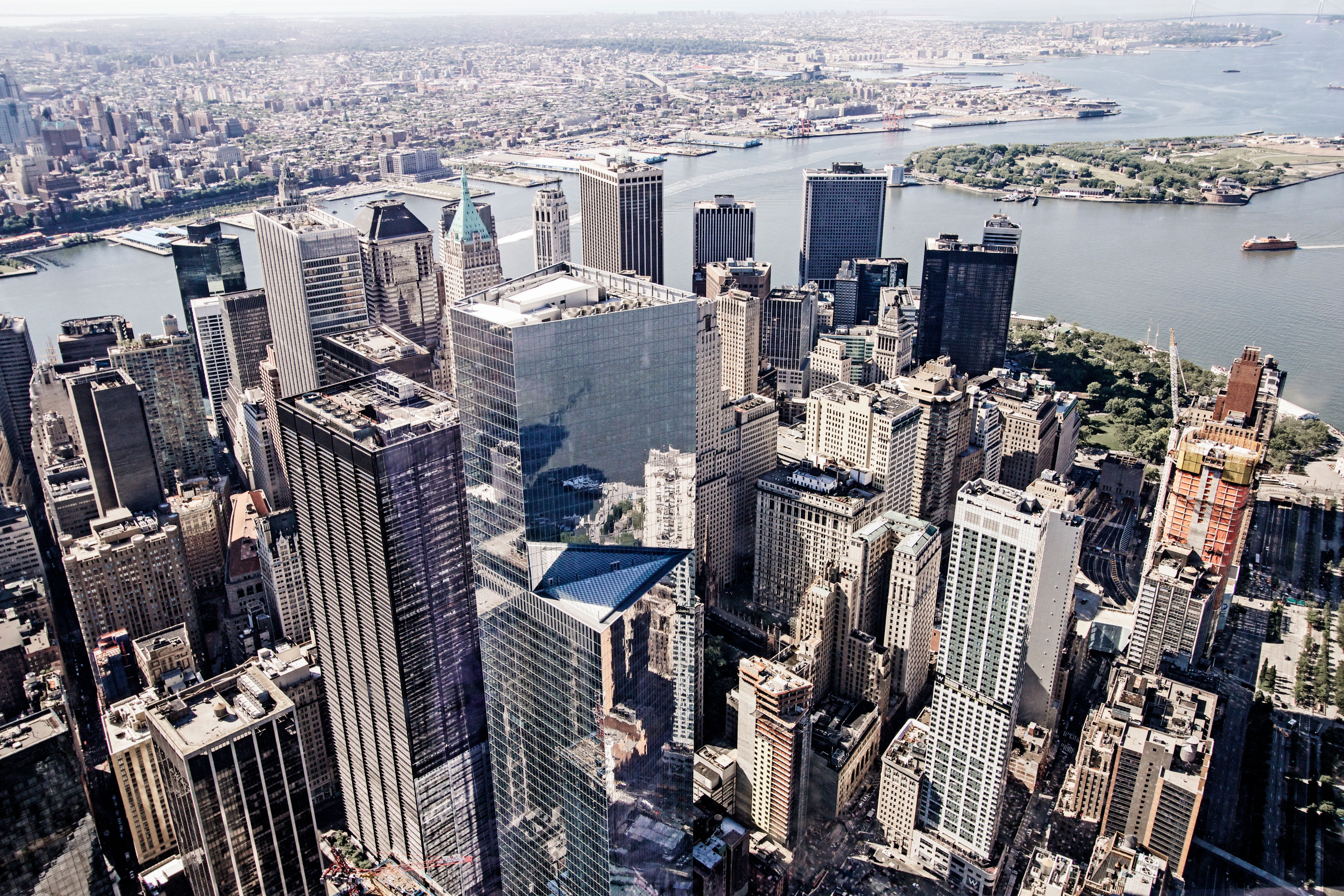 City Aerial View city skyline wallpaper, 5472x3648