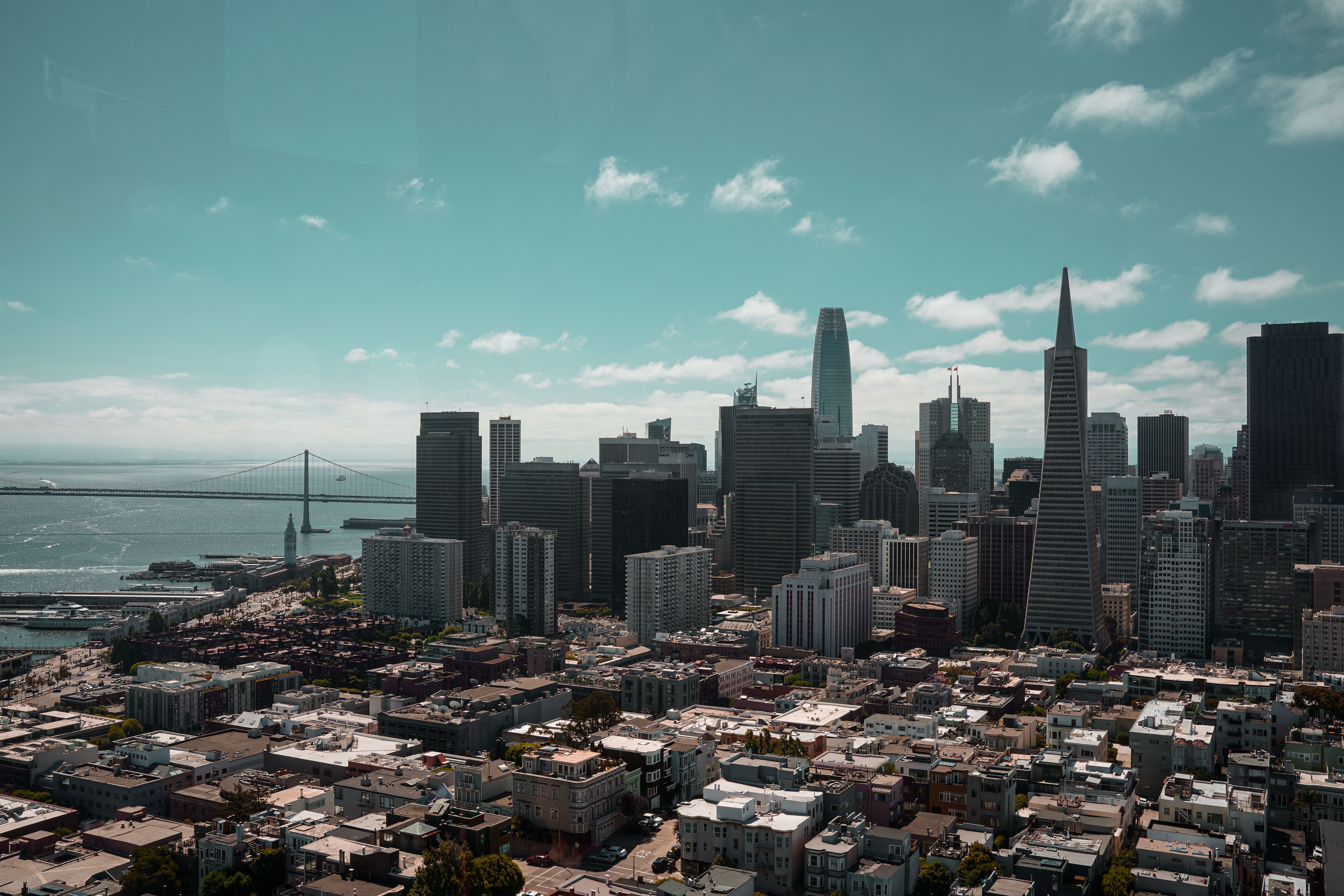 San Francisco, CA city skyline wallpaper, 6000x4000