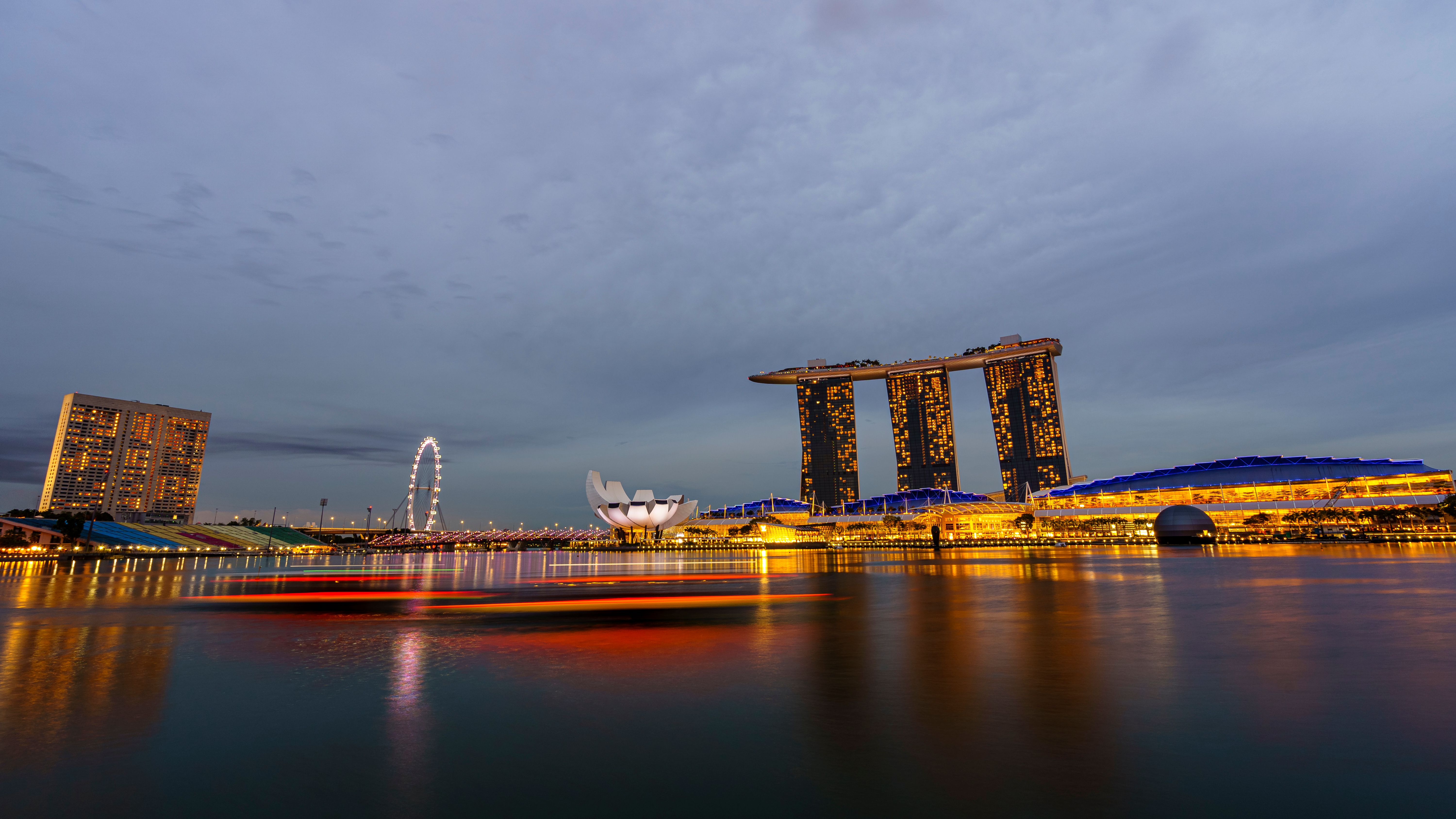 Singapore Skyline city skyline wallpaper, 6000x3375