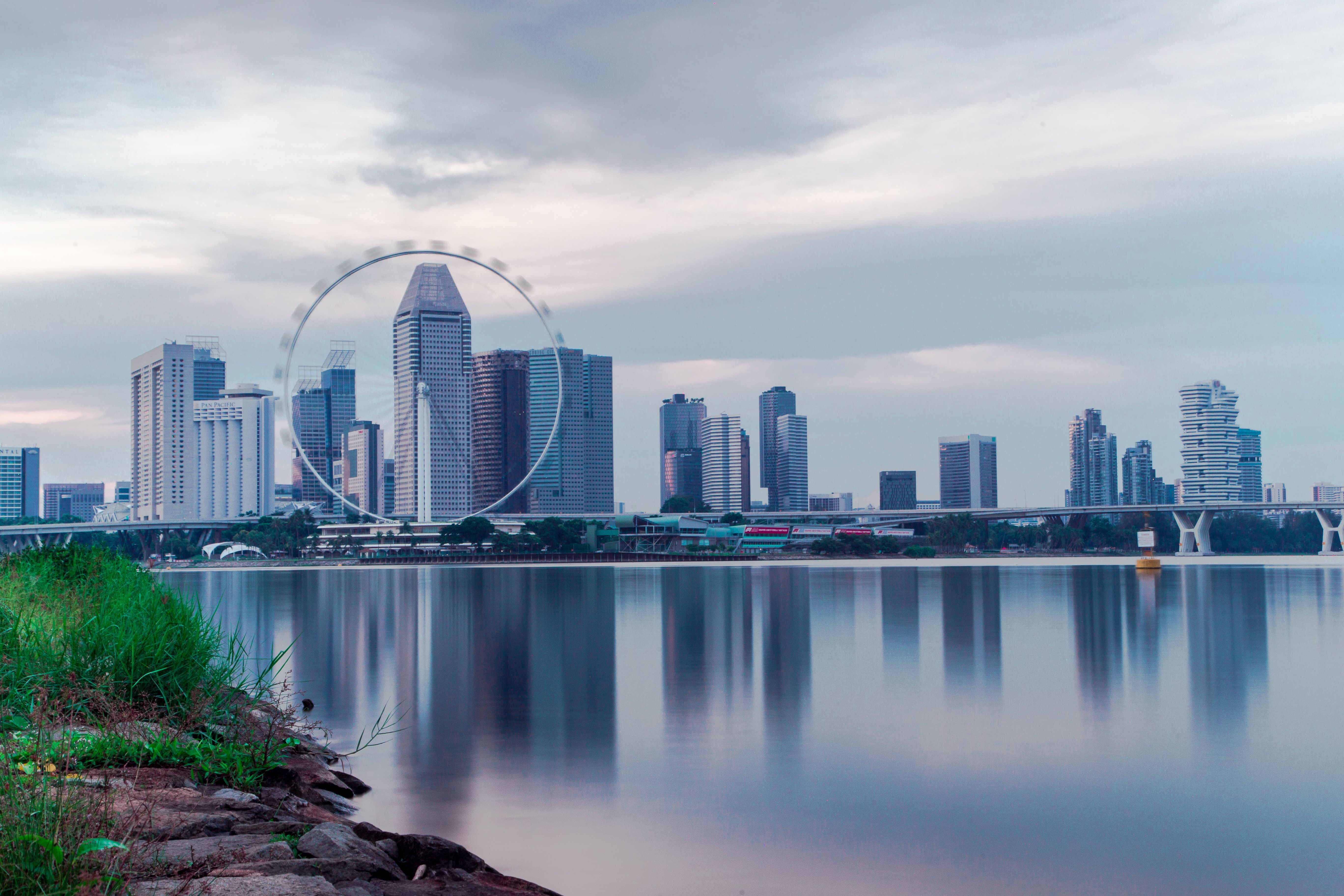 Singapore Skyline city skyline wallpaper, 5472x3648