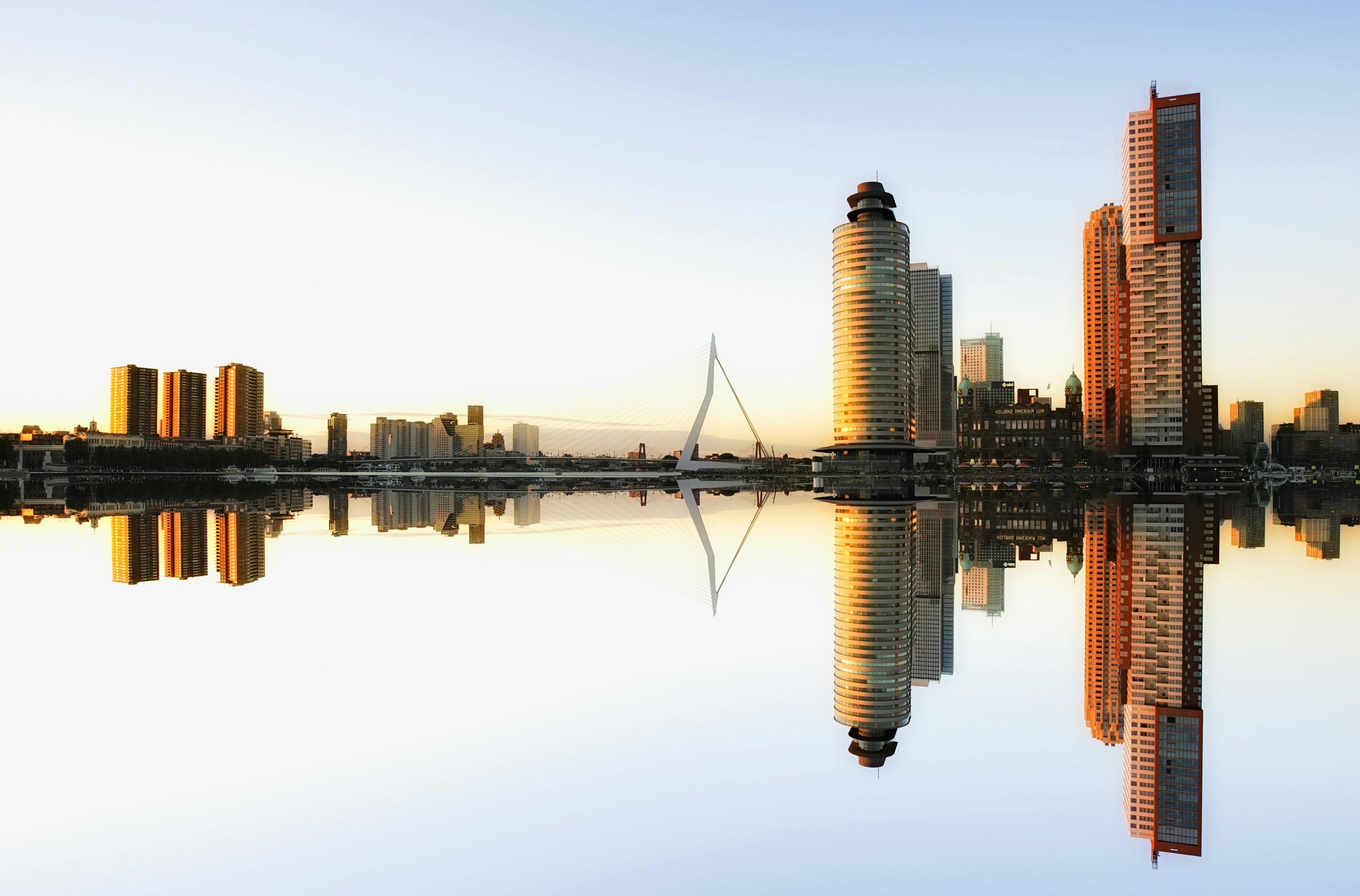 City Skyline Sunset city skyline wallpaper at sunset, 4239x2793