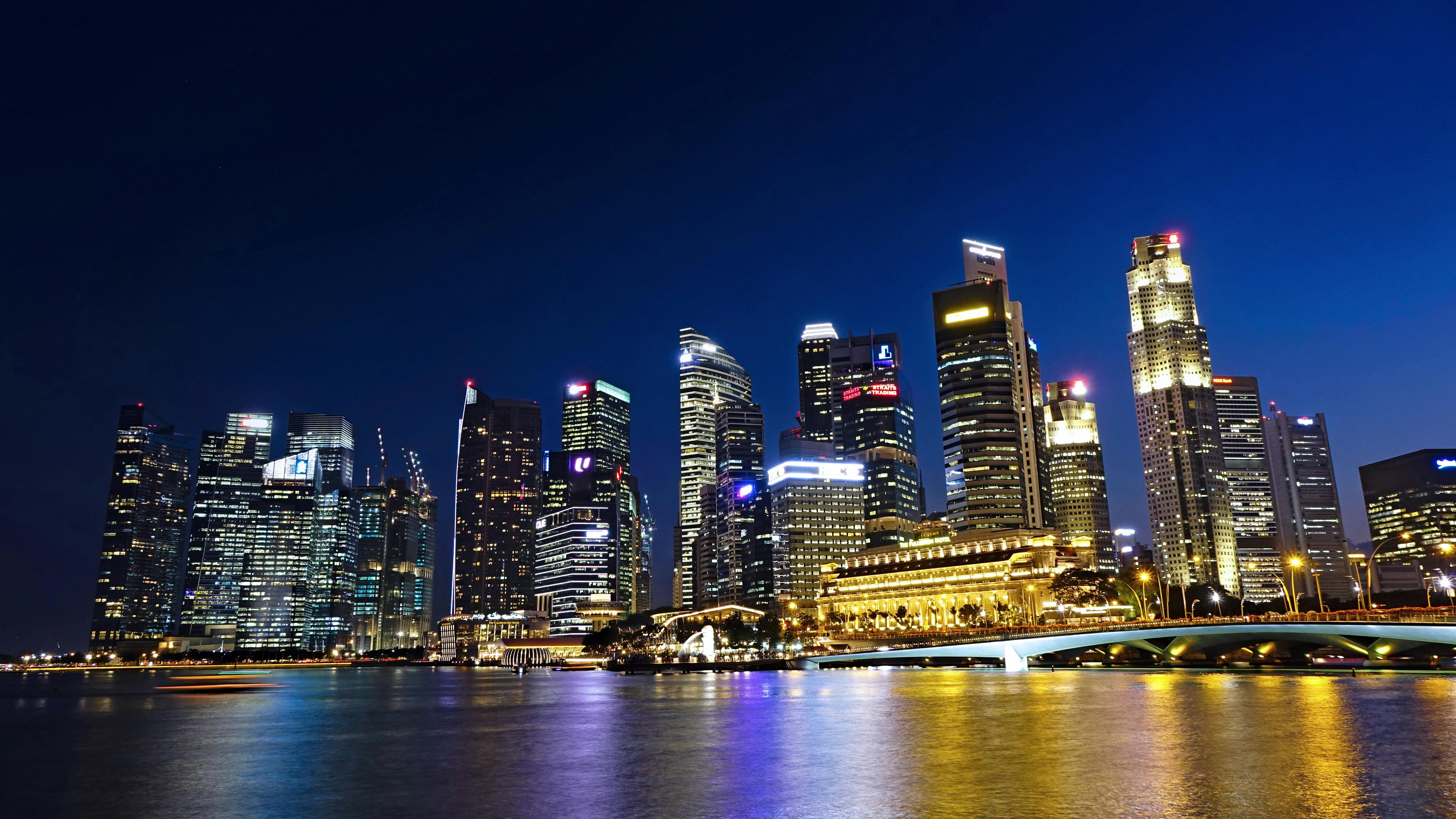 Singapore Skyline city skyline wallpaper, 5472x3080