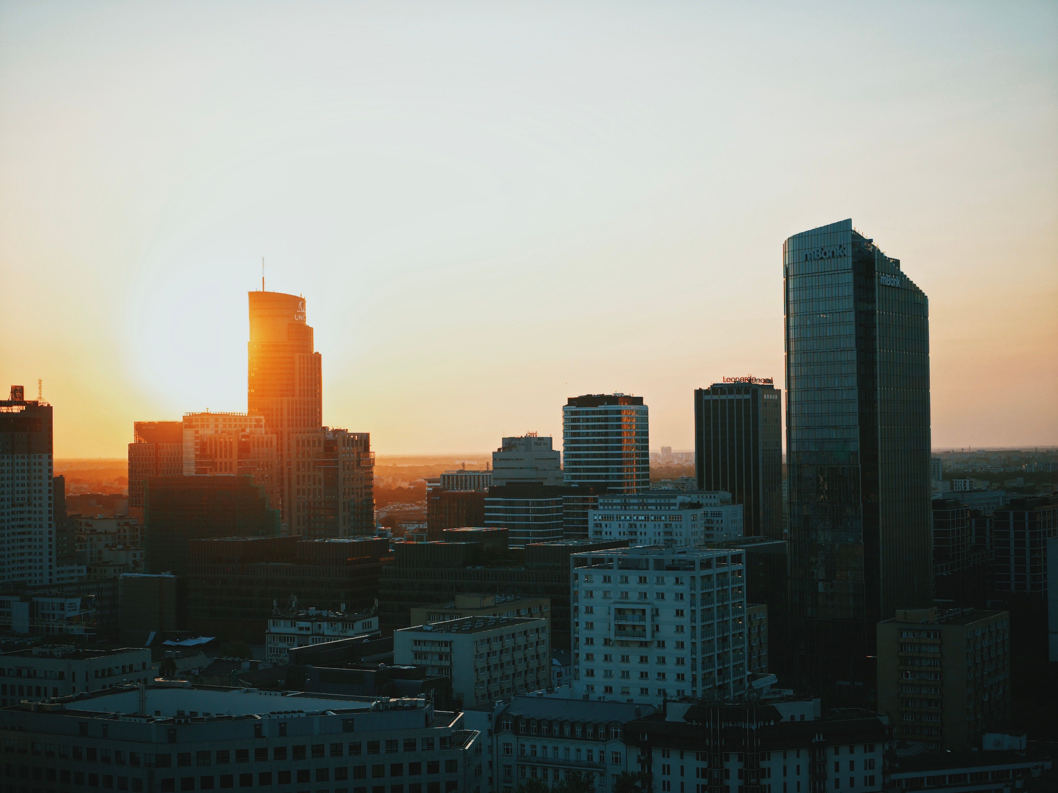 City Skyline Sunset city skyline wallpaper at sunset, 4136x3100