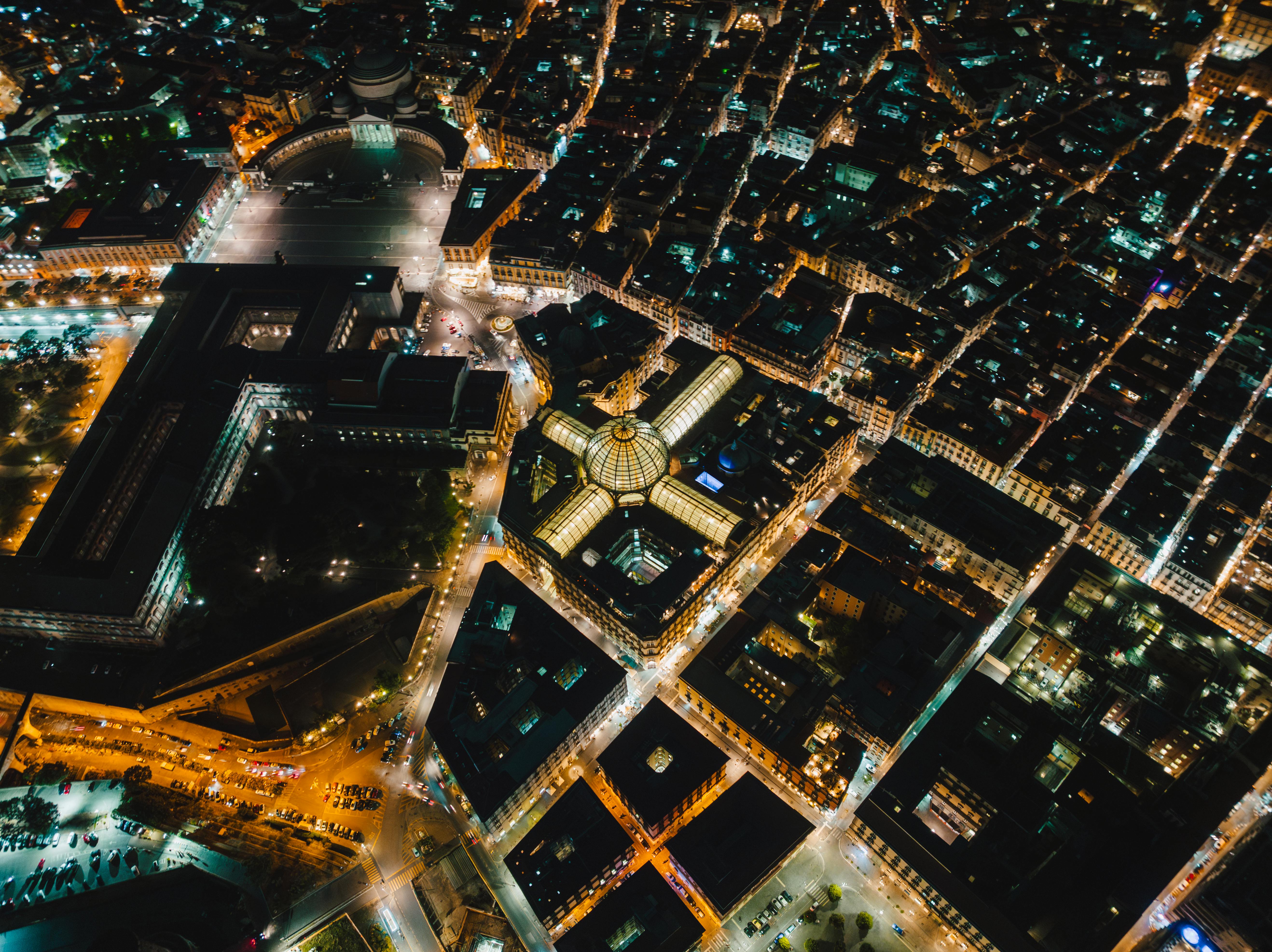 City Aerial View city skyline wallpaper, 5272x3948
