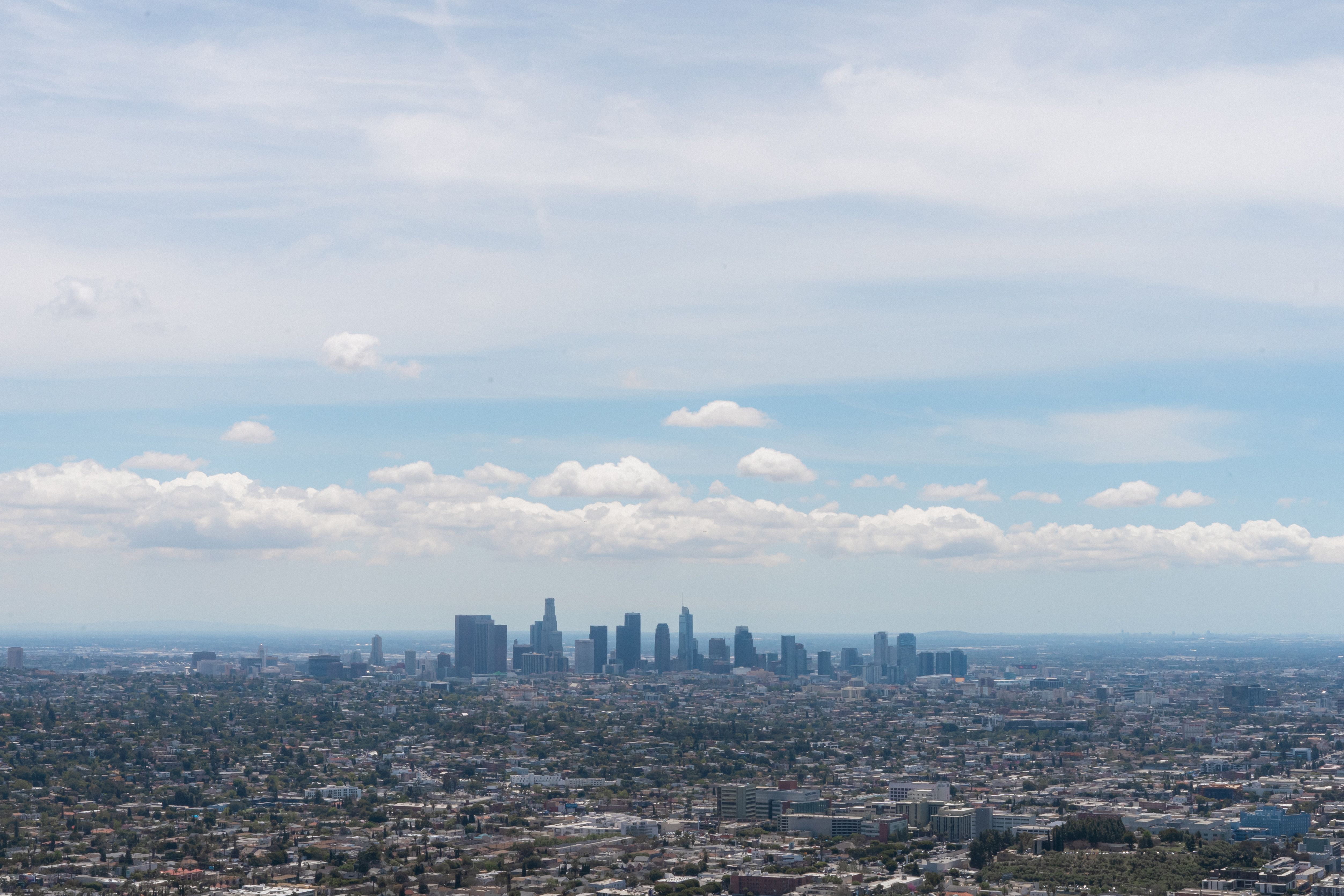Los Angeles, CA city skyline wallpaper, 5009x3339