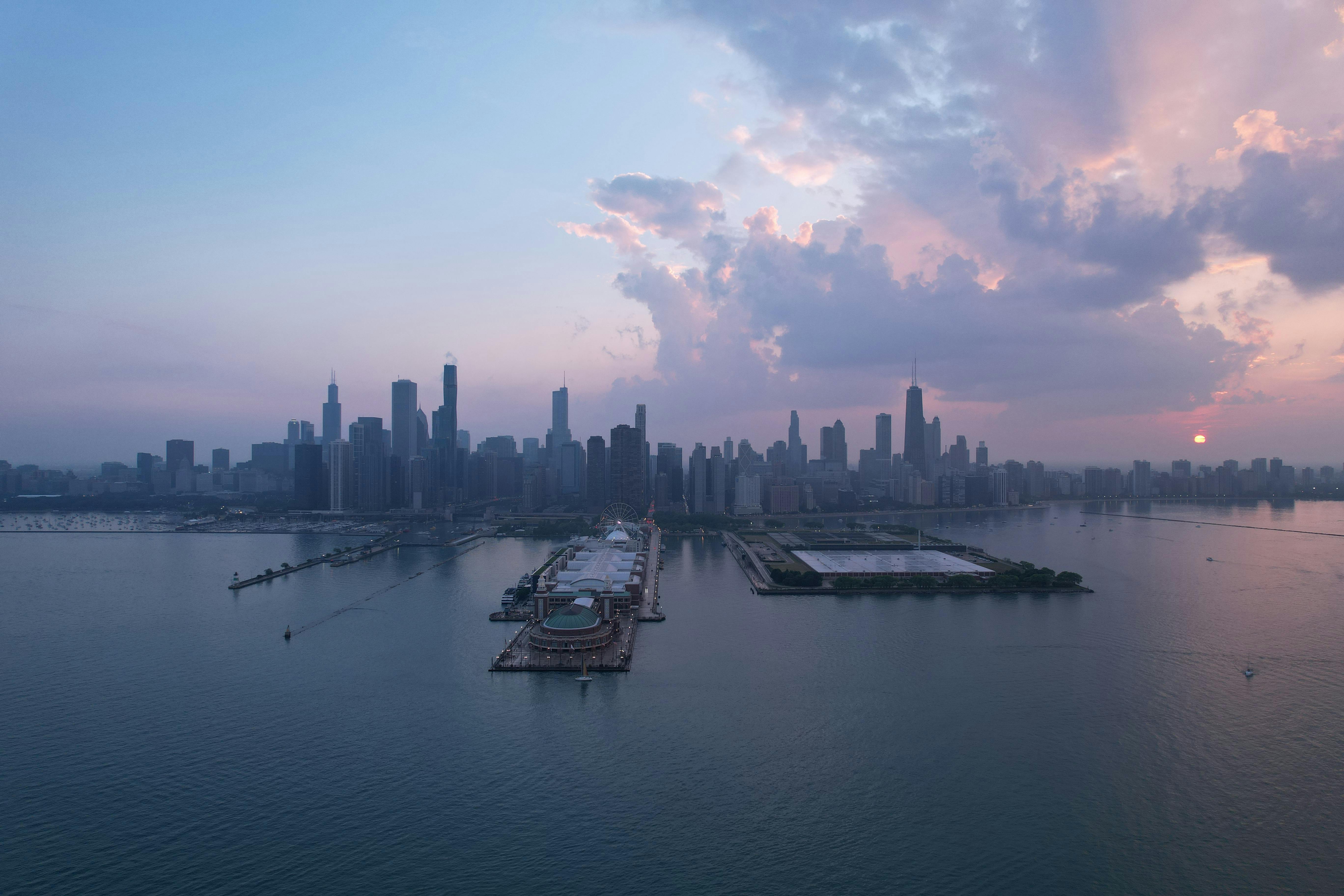Chicago Skyline city skyline wallpaper, 5472x3648