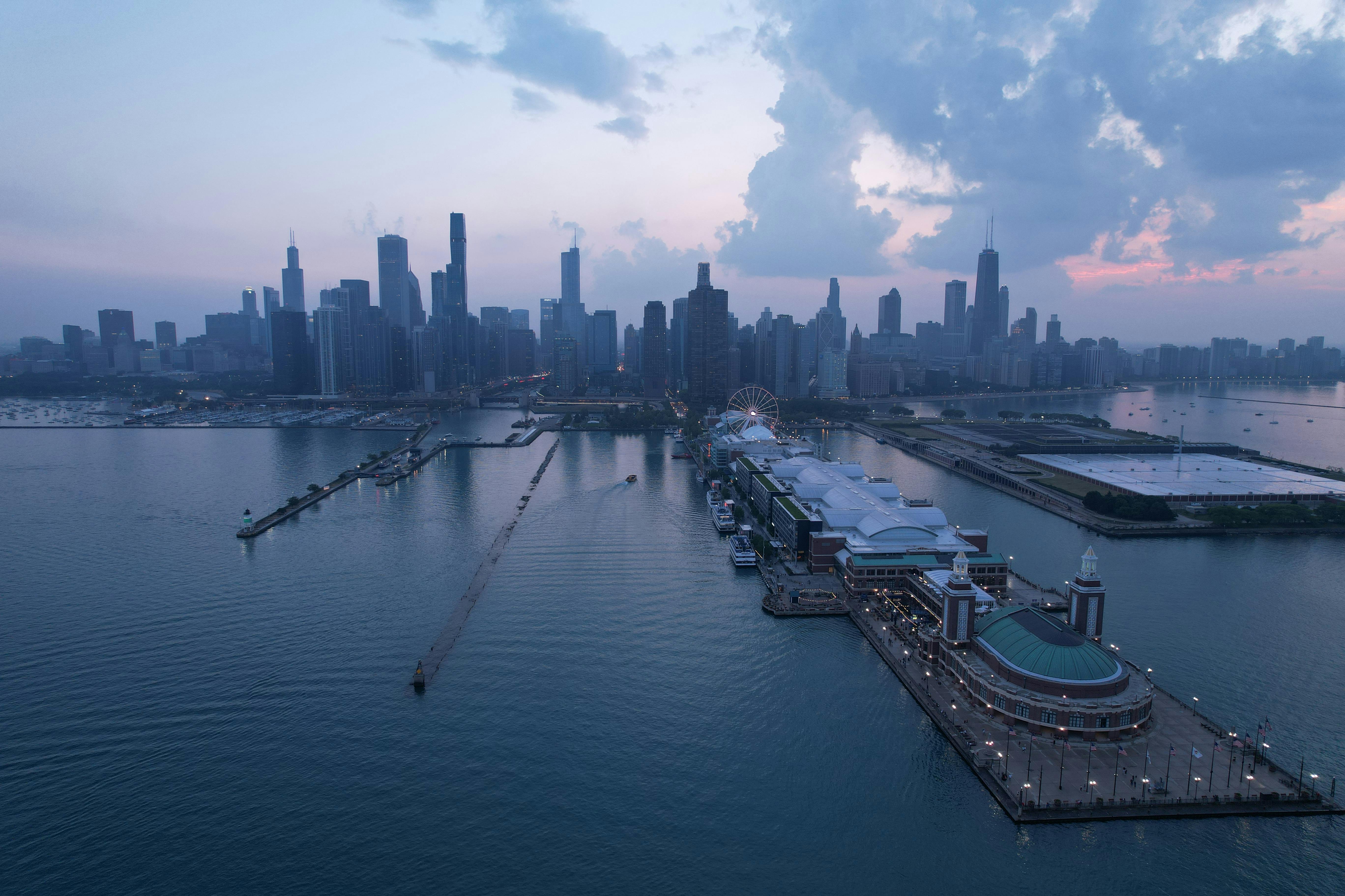 Chicago Skyline city skyline wallpaper, 5472x3648