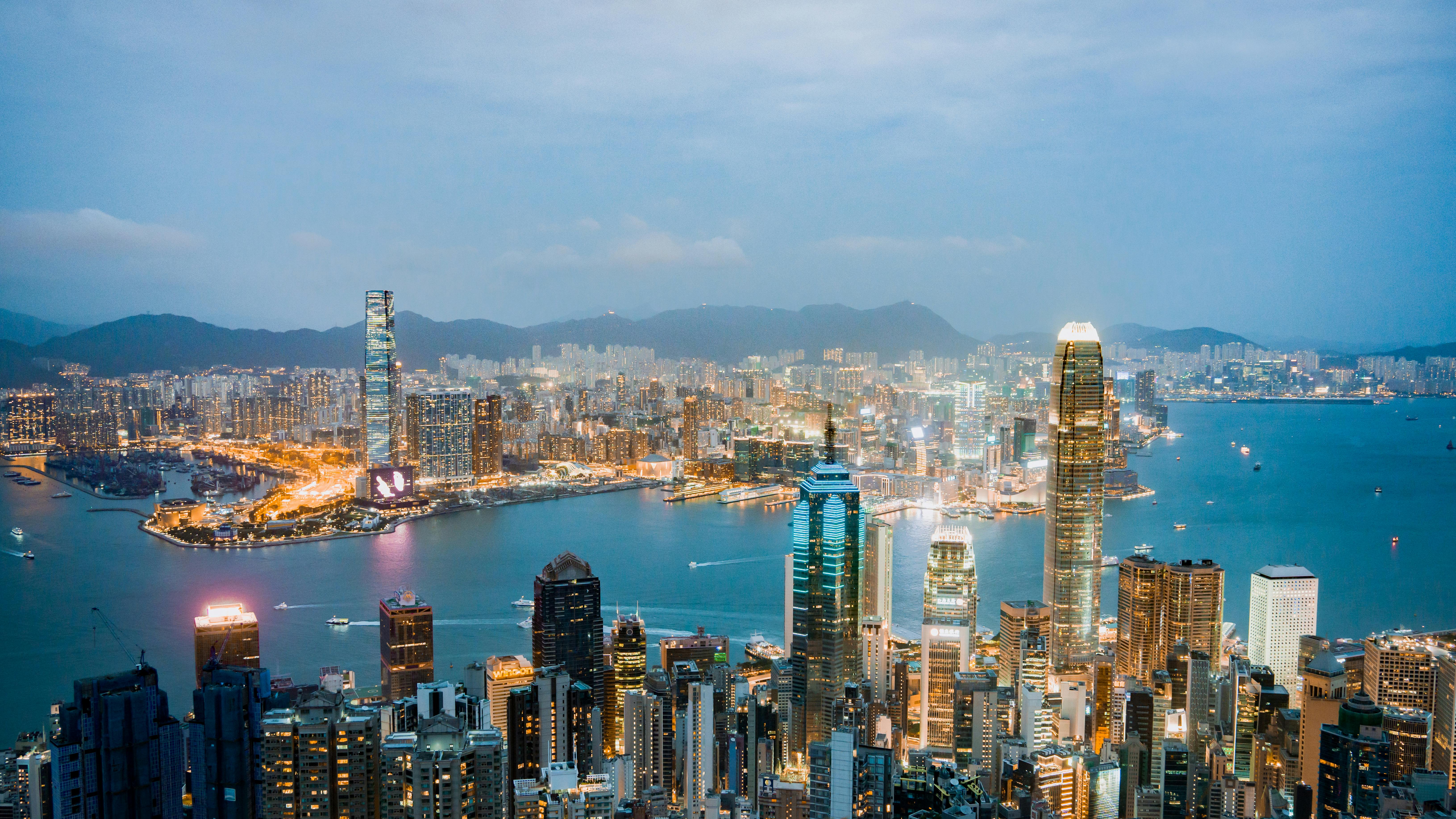 Hong Kong Skyline city skyline wallpaper, 6524x3669