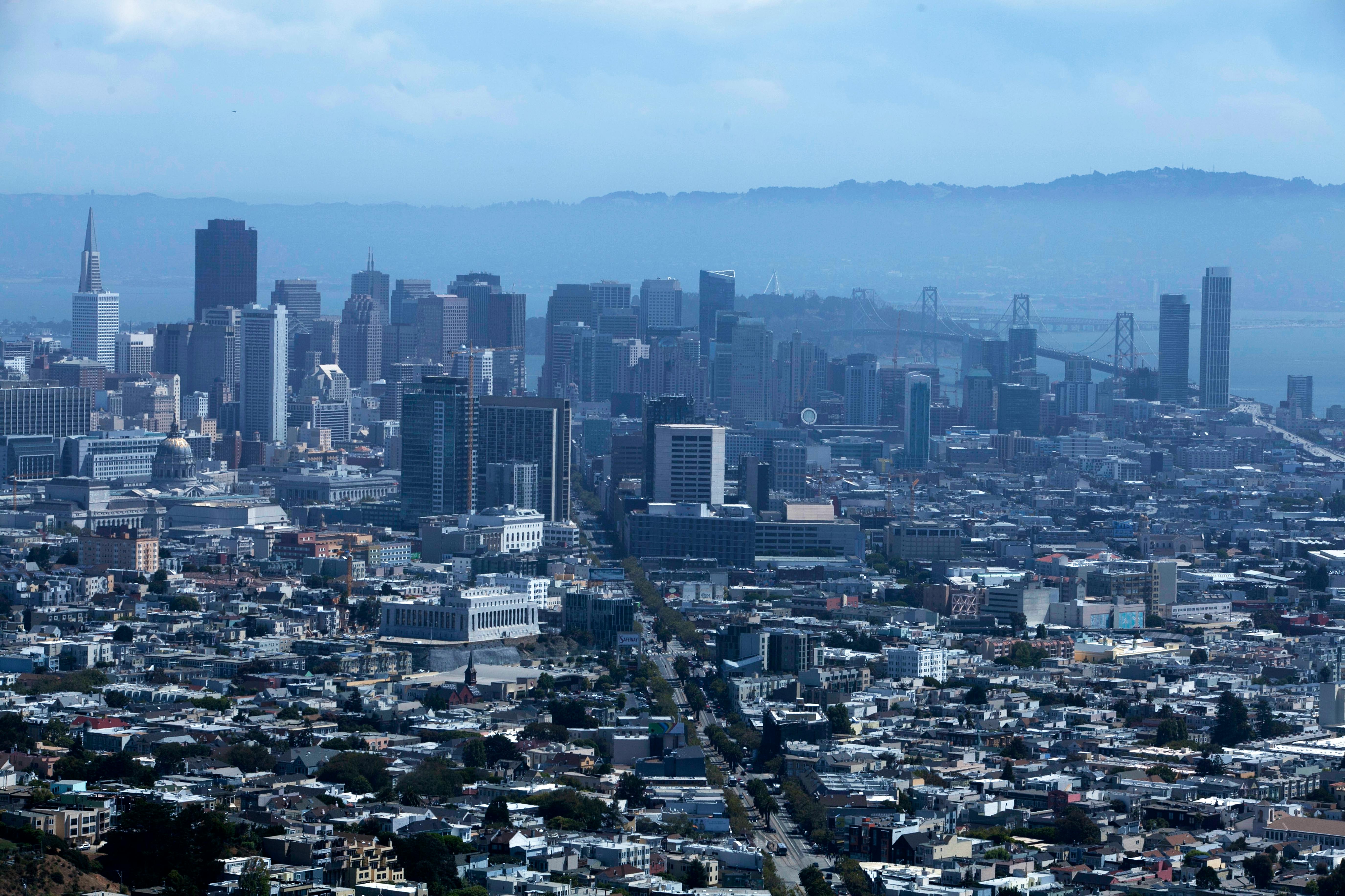 San Francisco, CA city skyline wallpaper, 5500x3667