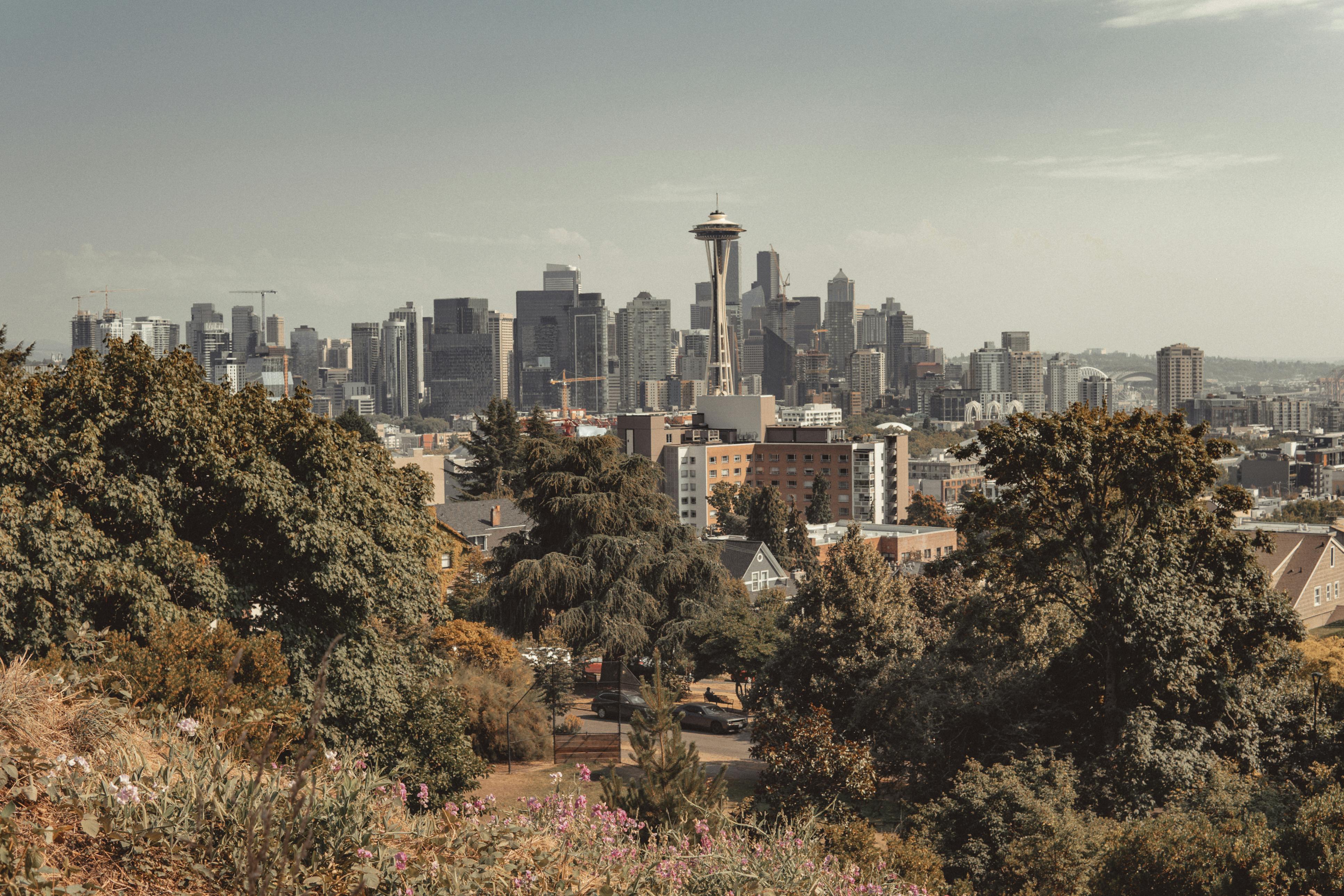 Seattle, WA city skyline wallpaper, 3869x2579