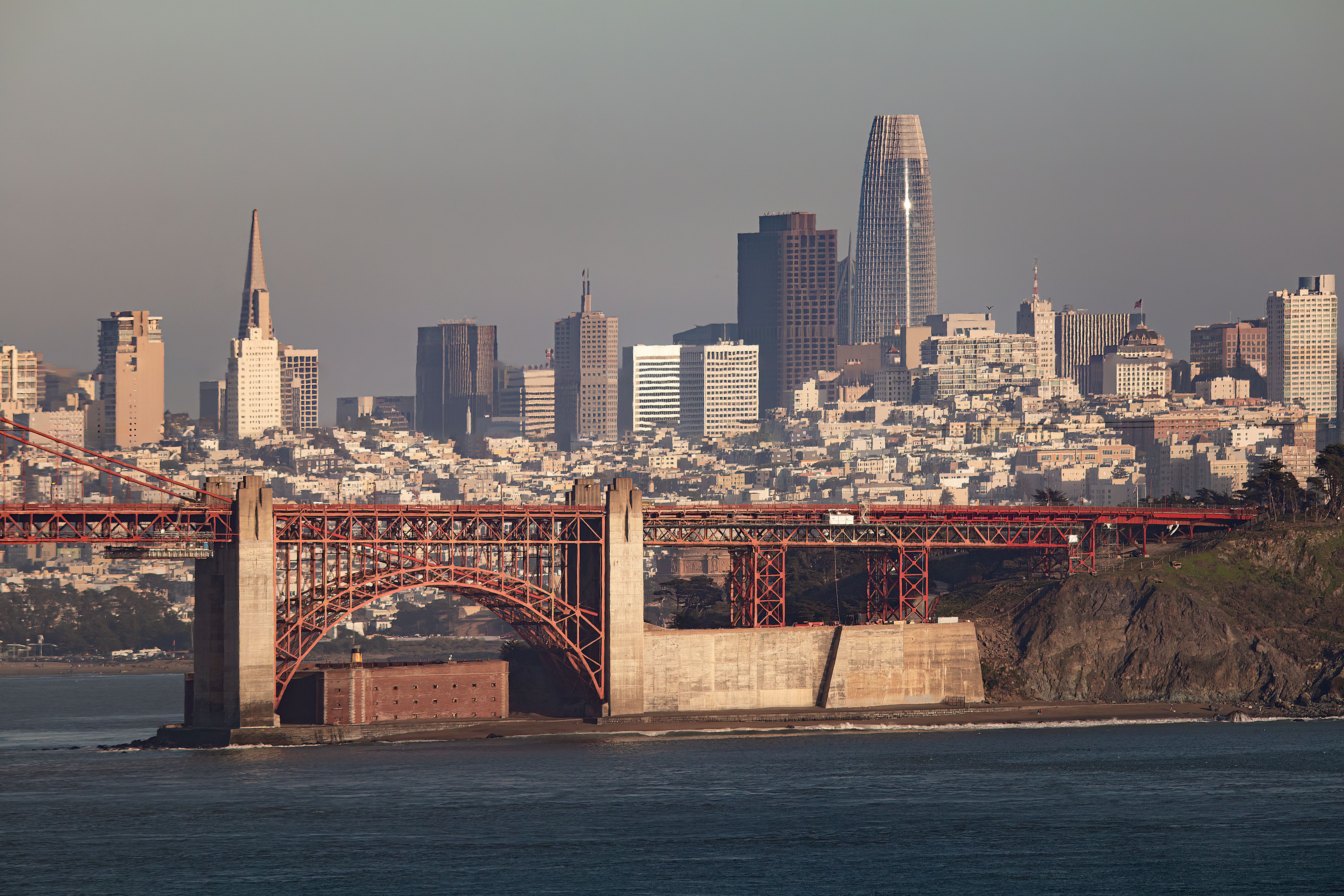 San Francisco, CA city skyline wallpaper, 5472x3648