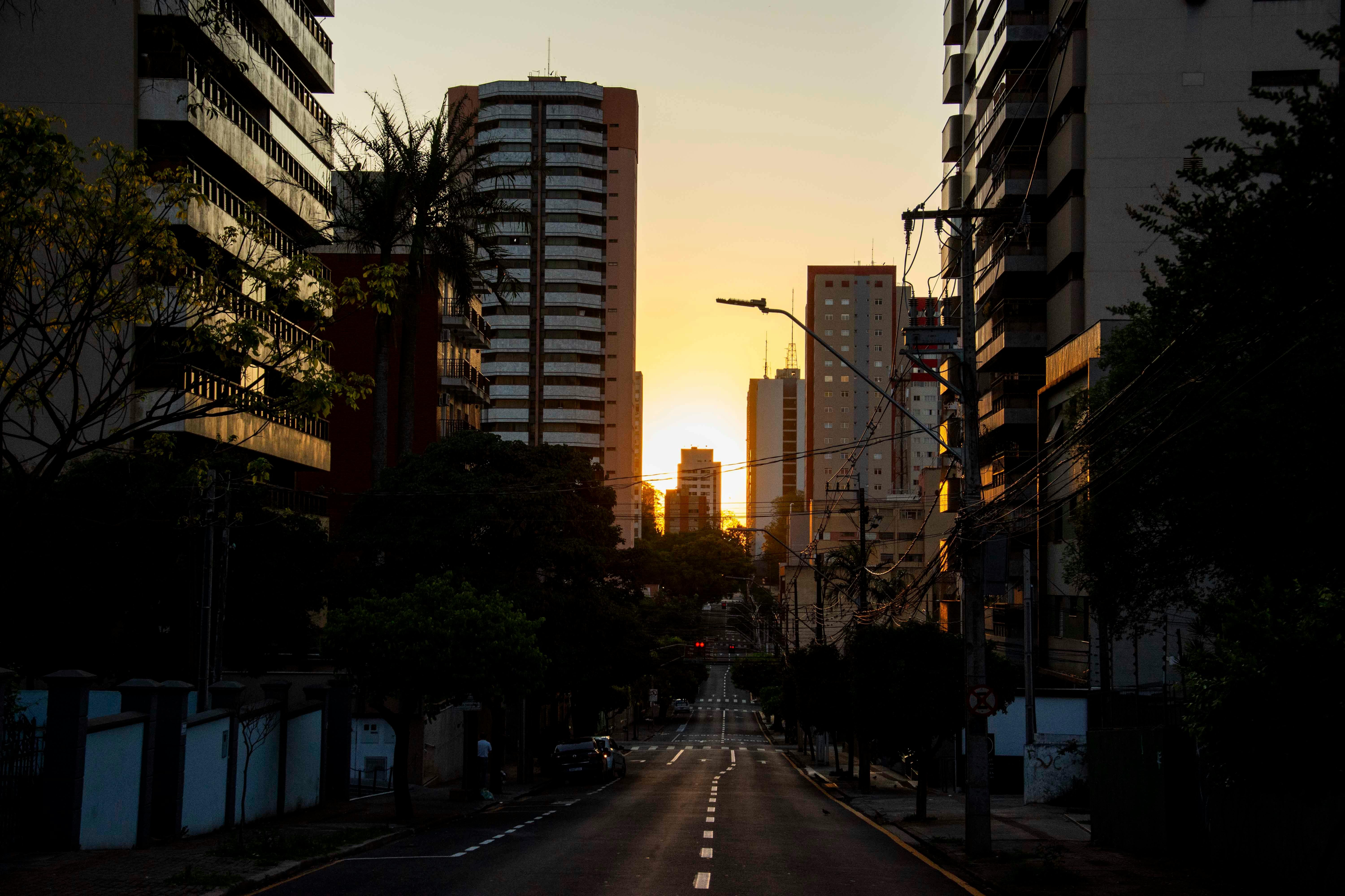 Urban Cityscape Sunset city skyline wallpaper at sunset, 6000x4000