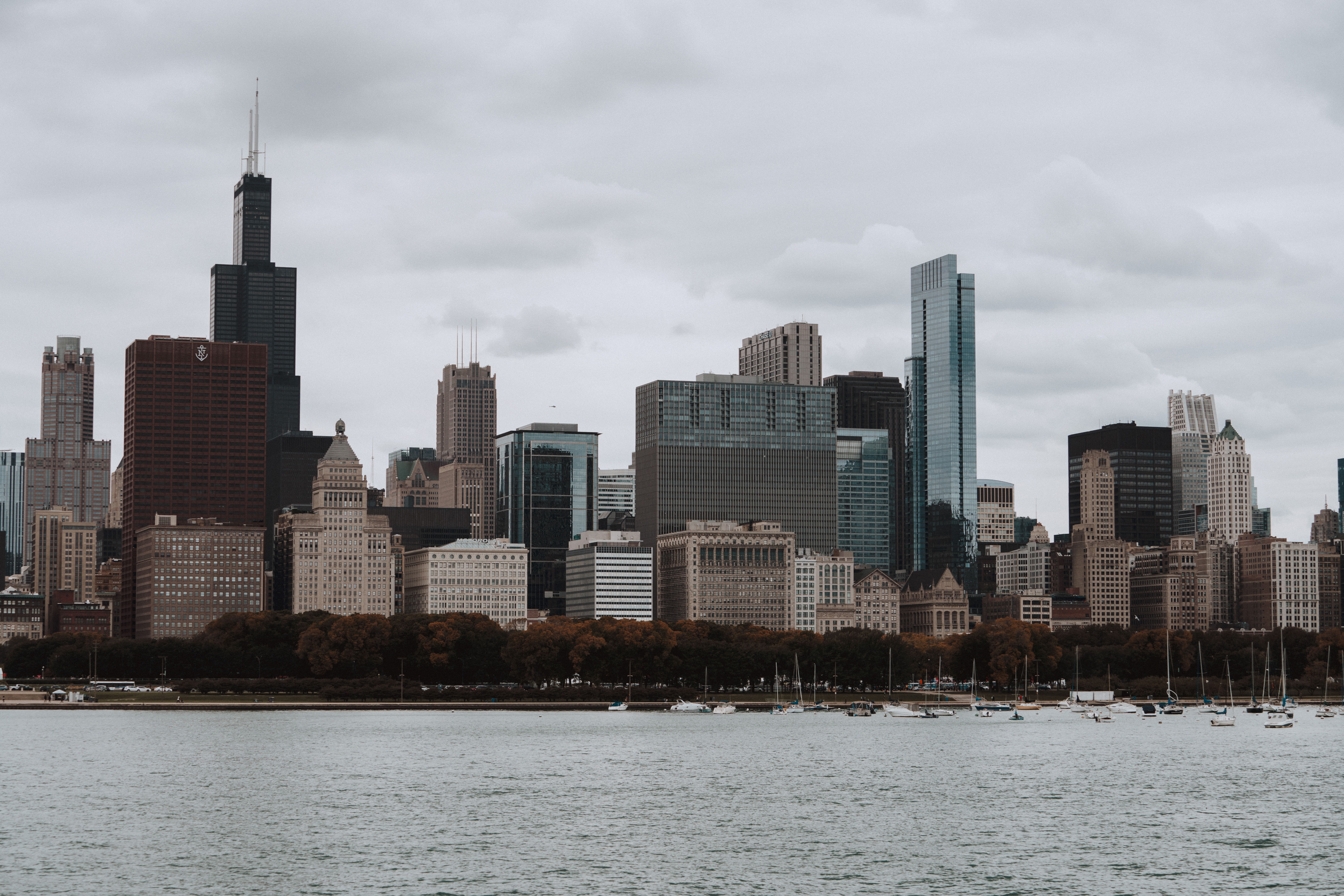 Chicago Skyline city skyline wallpaper, 9504x6336