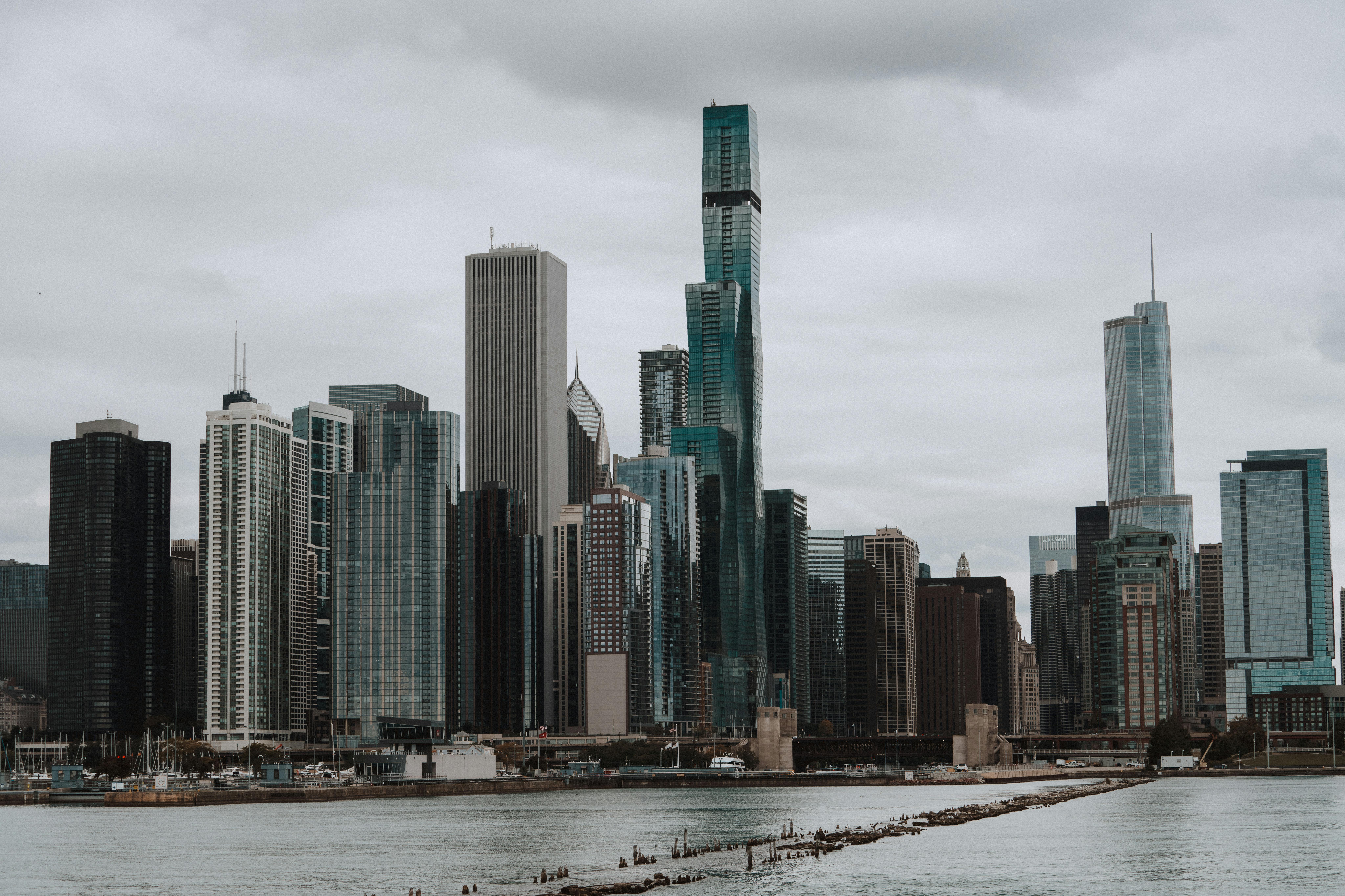 Chicago Skyline city skyline wallpaper, 8192x5461