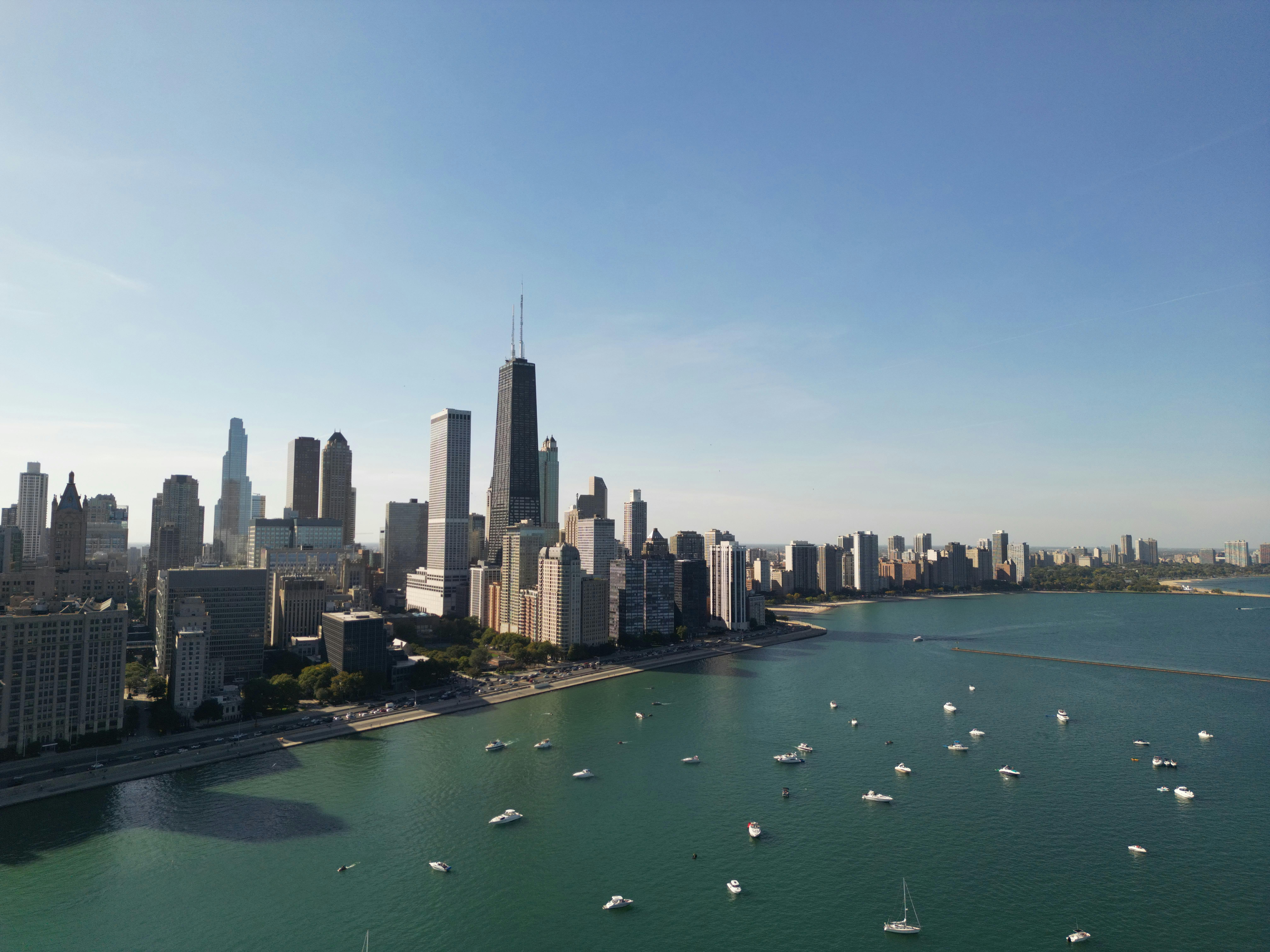 Chicago Skyline city skyline wallpaper, 8064x6048