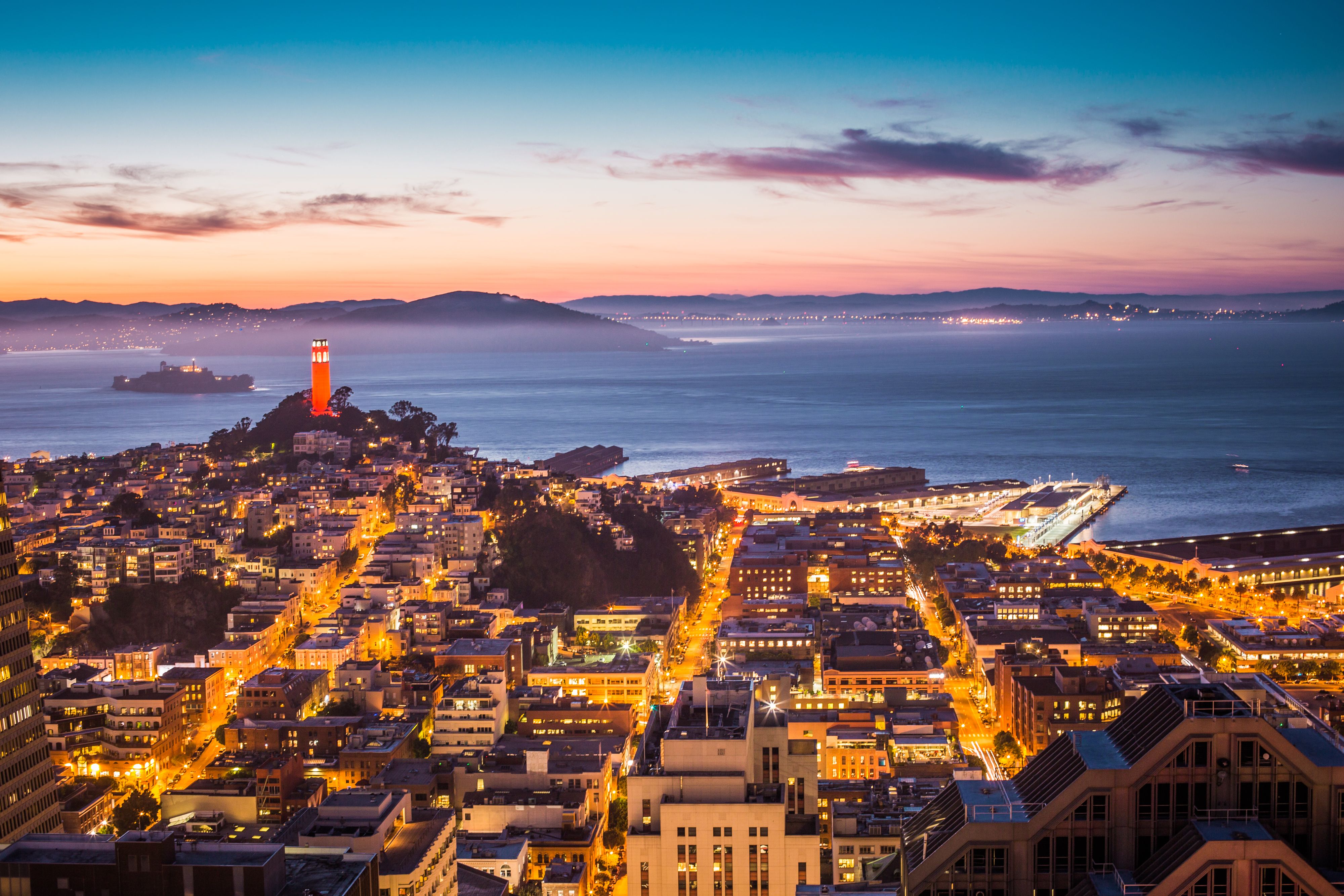 San Francisco, CA city skyline wallpaper, 4000x2667