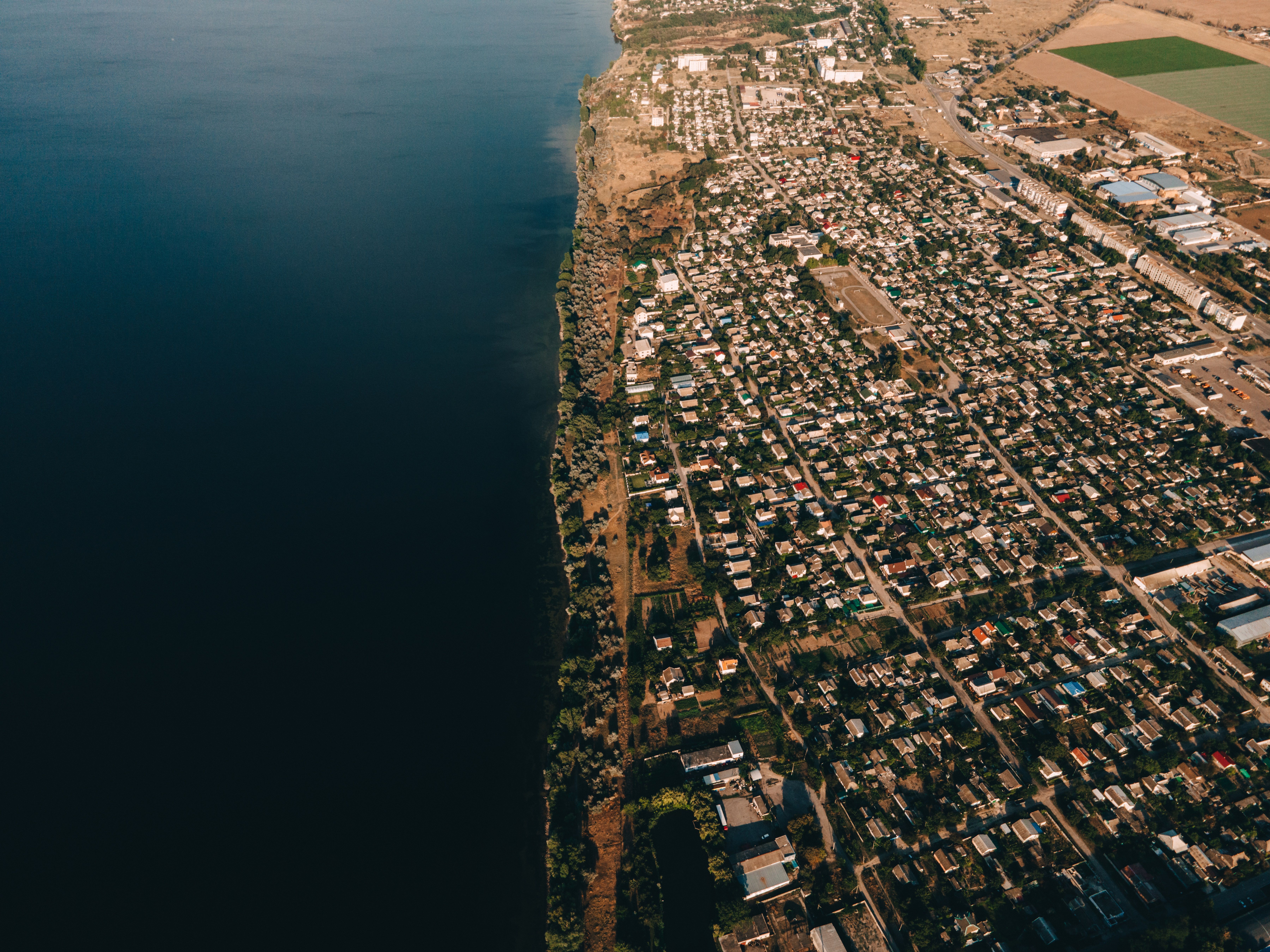 City Aerial View city skyline wallpaper, 7200x5400