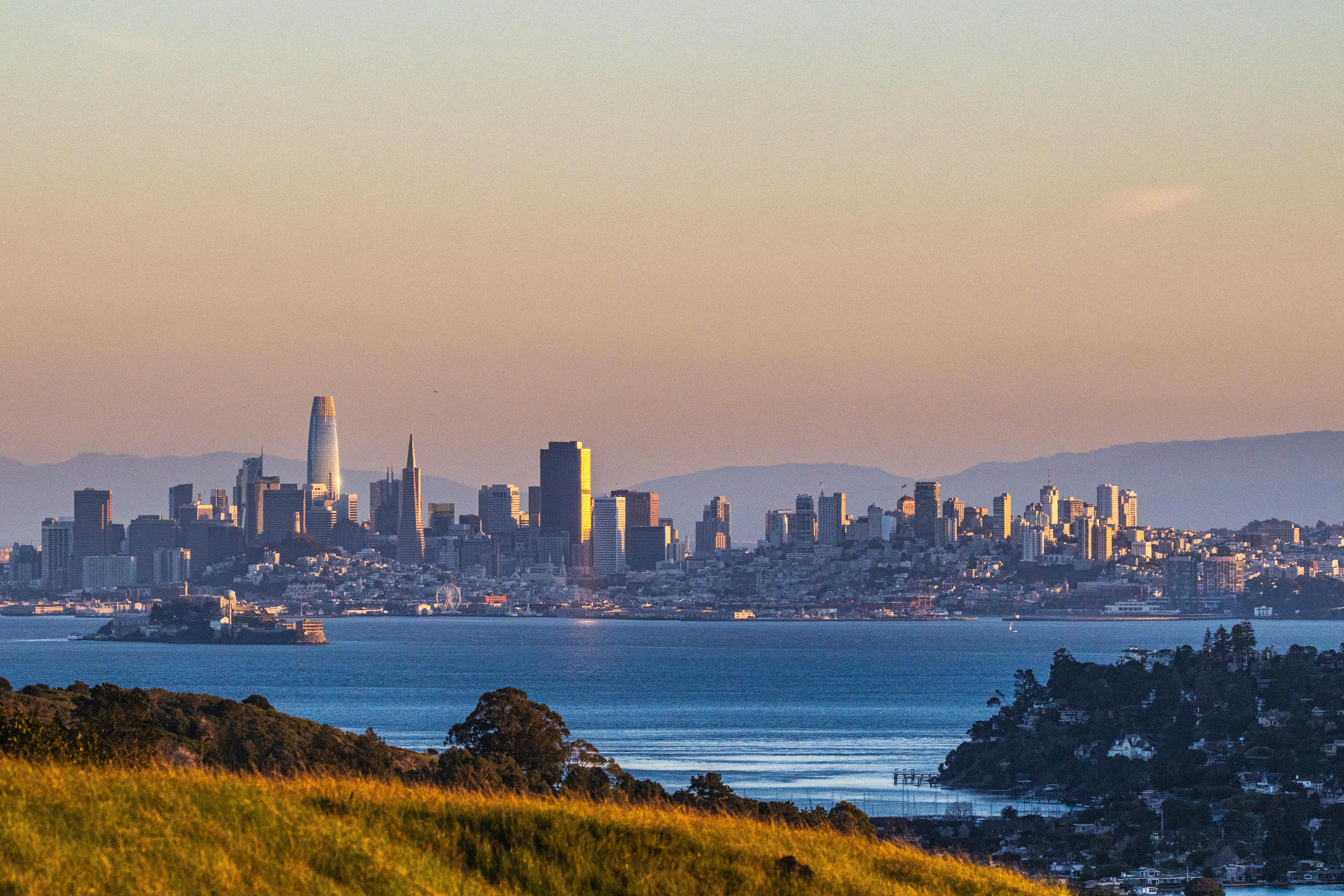 San Francisco, CA city skyline wallpaper, 6000x4000