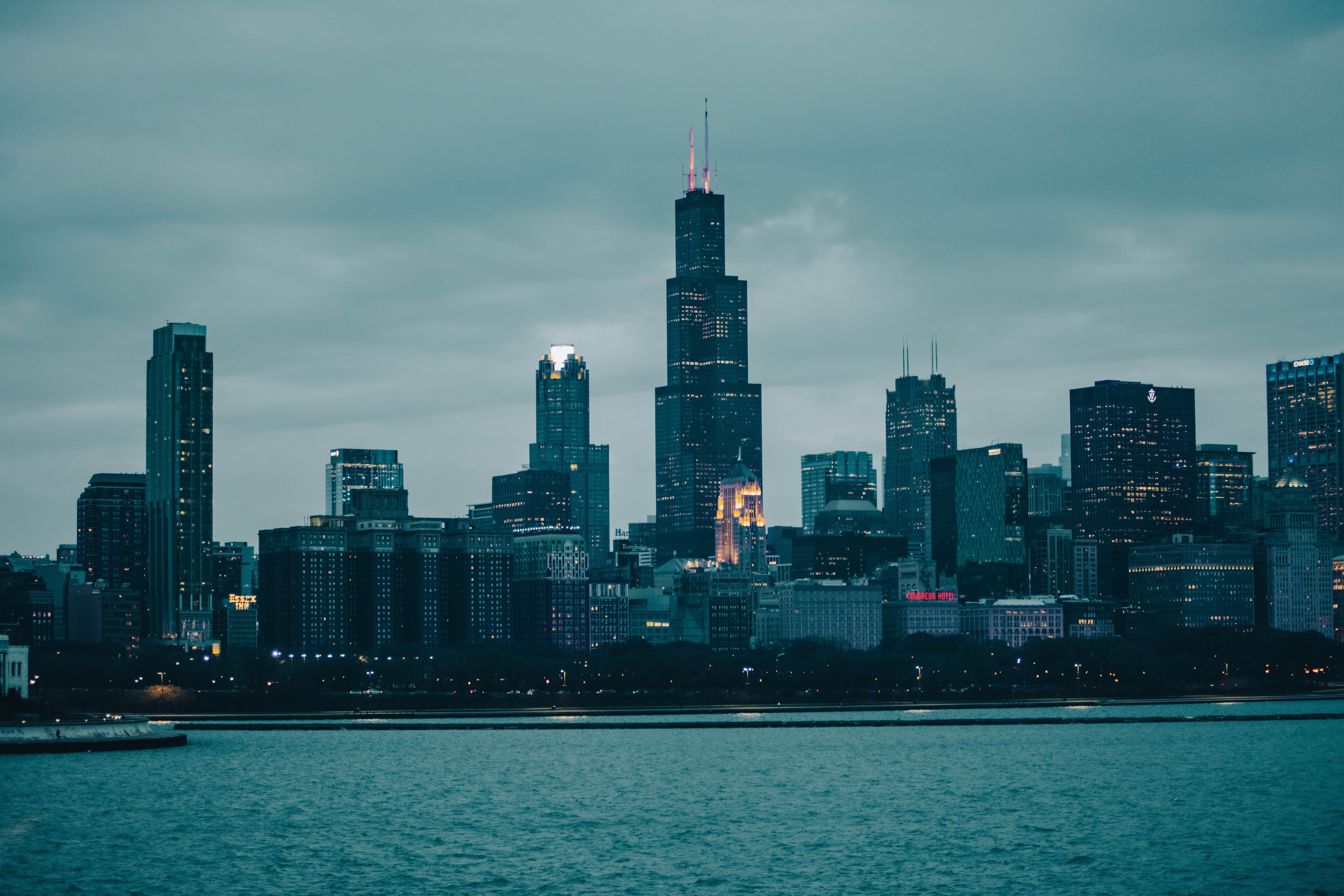 Chicago Skyline city skyline wallpaper, 8256x5504