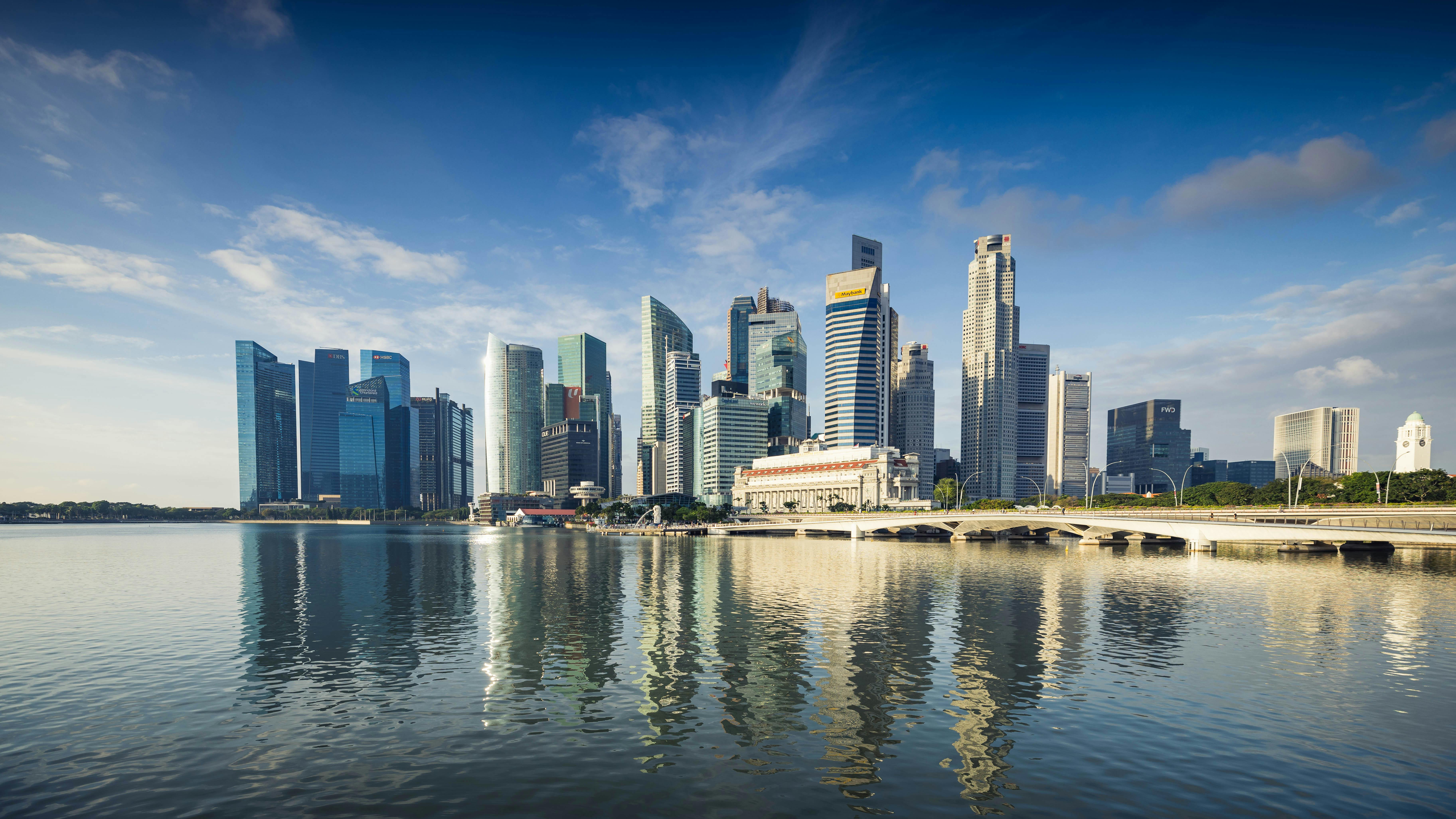 Singapore Skyline city skyline wallpaper, 7298x4105