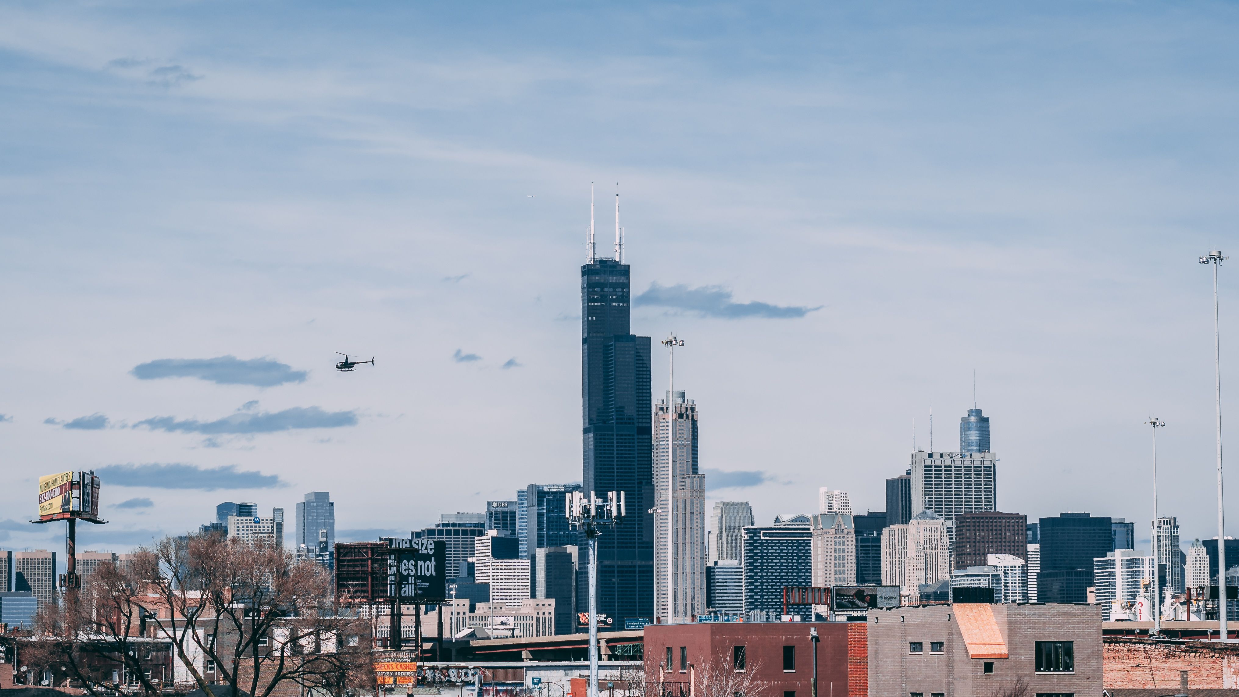 Chicago Skyline city skyline wallpaper, 4064x2287