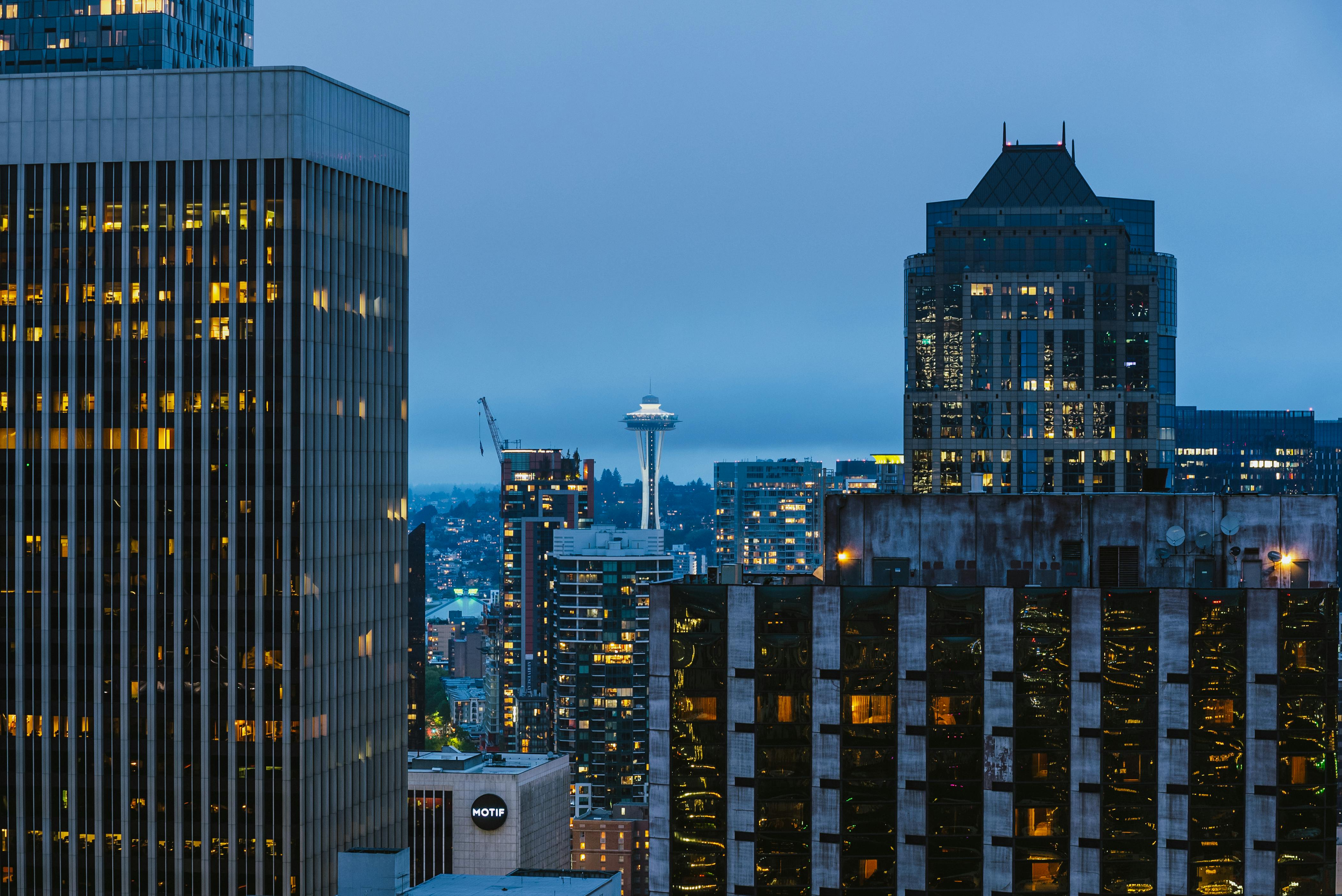 Seattle, WA city skyline wallpaper, 4206x2809