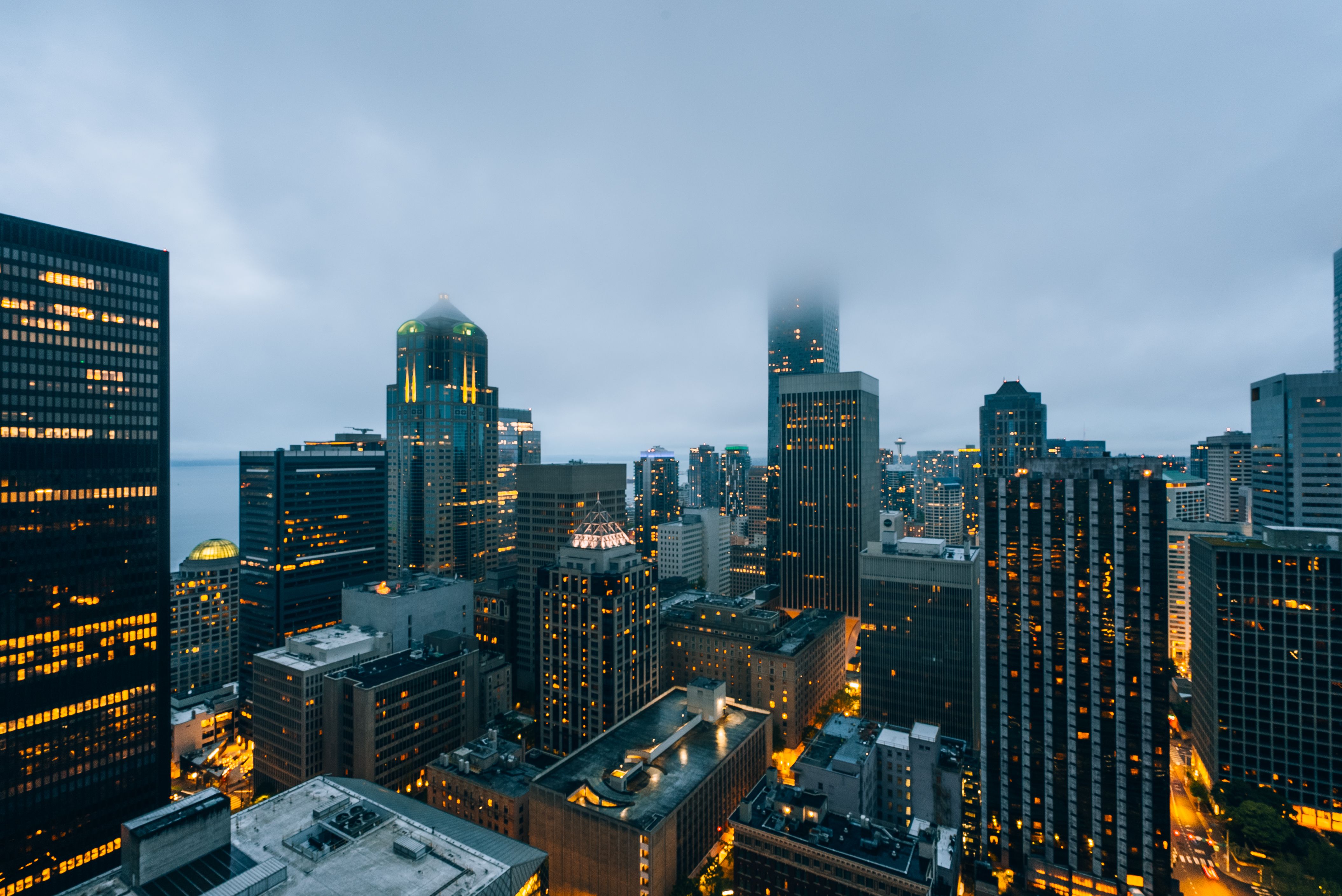 Seattle, WA city skyline wallpaper, 4221x2819