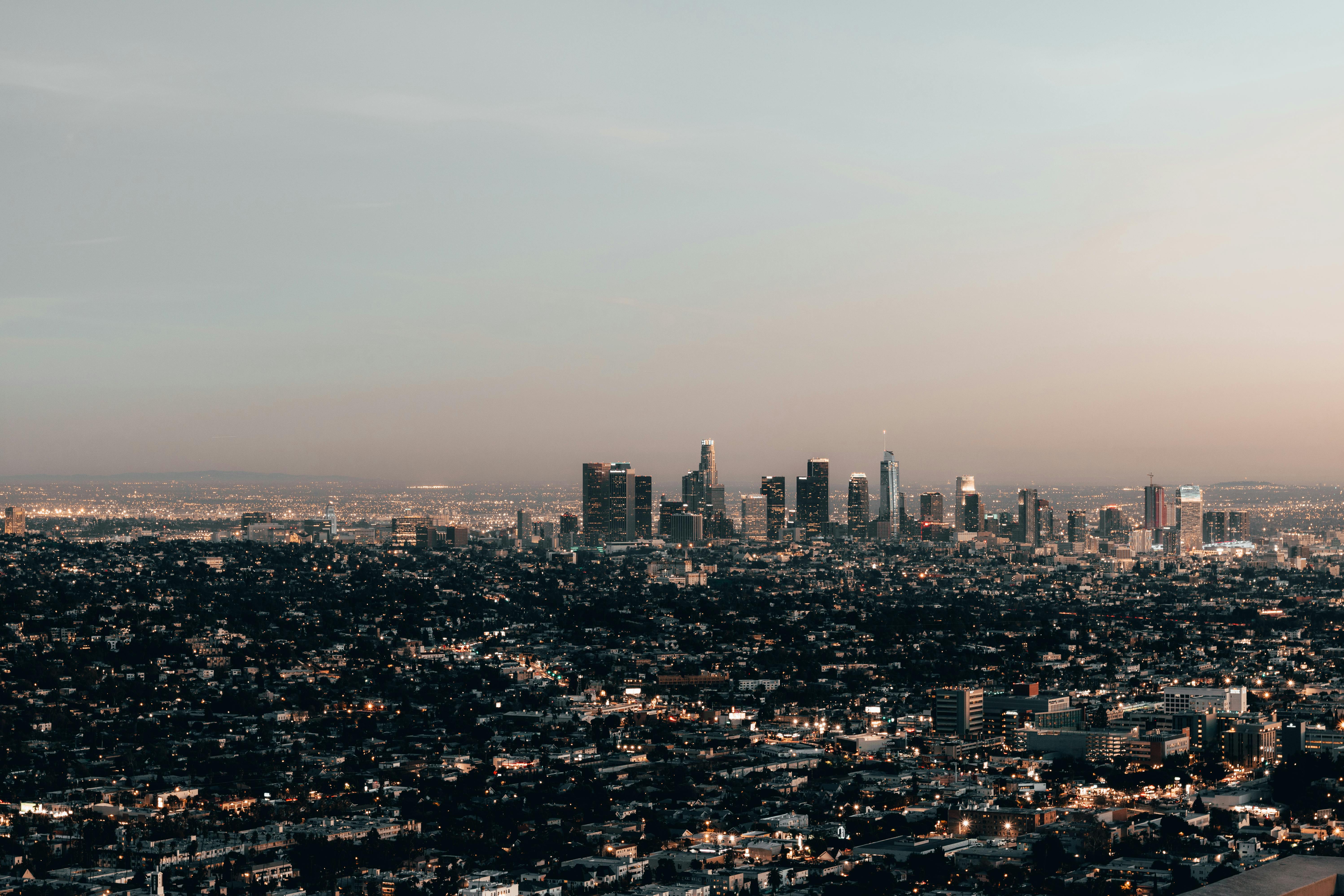 Los Angeles, CA city skyline wallpaper, 5991x3994