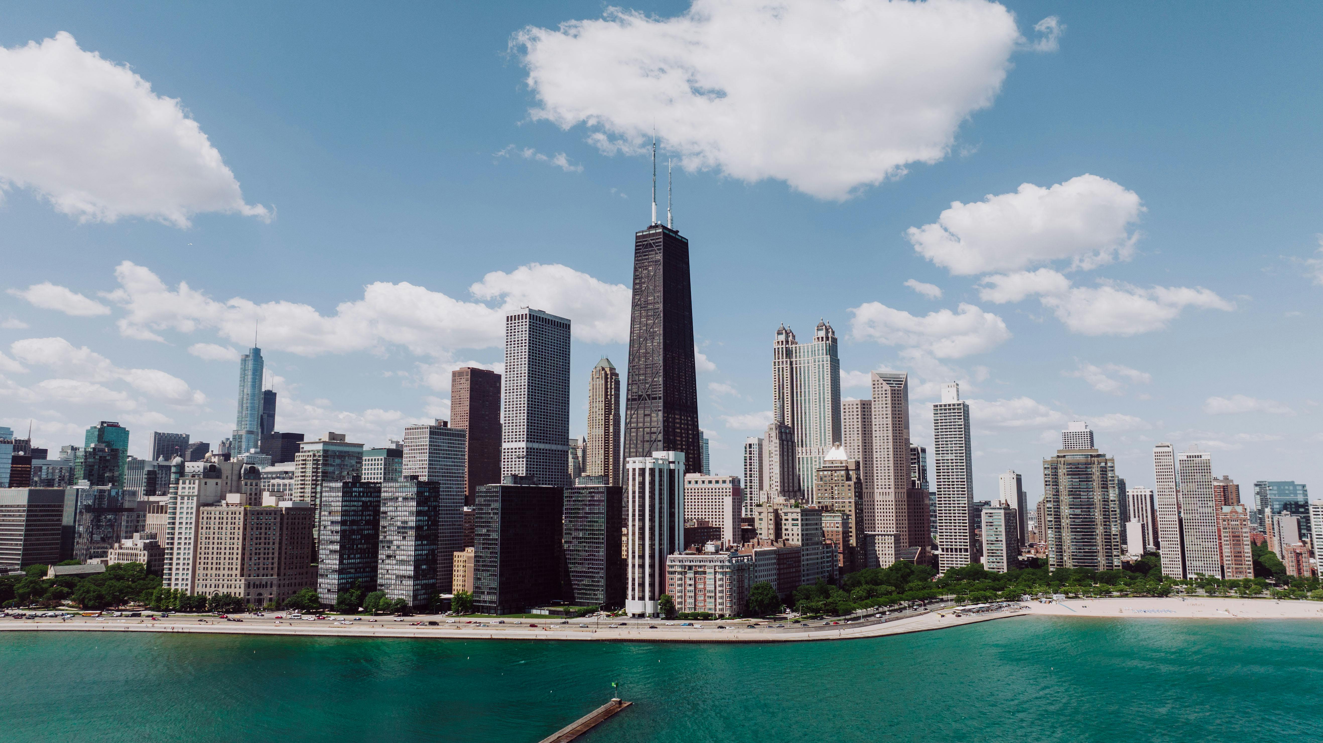 Chicago Skyline city skyline wallpaper, 5272x2962