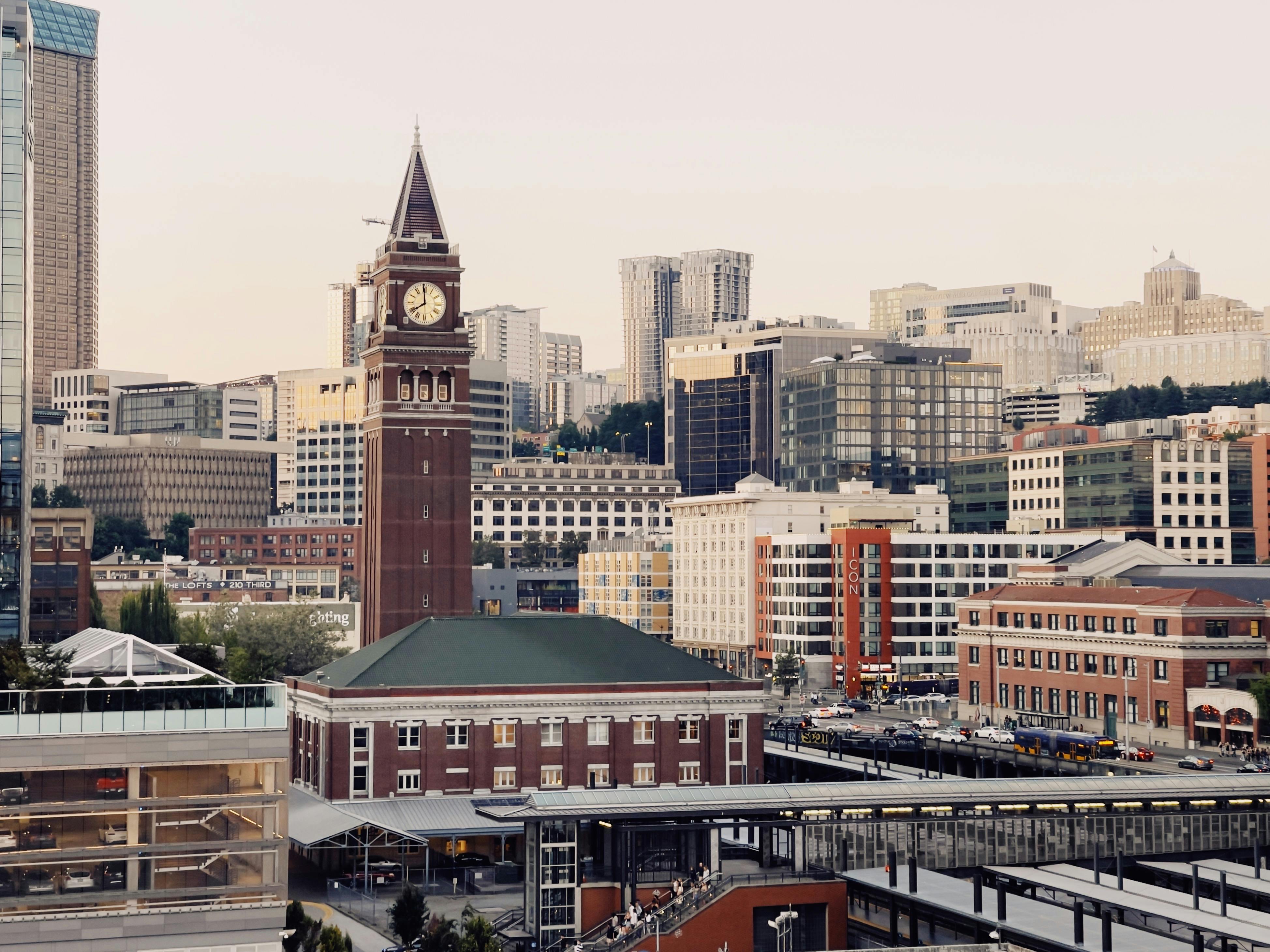 Seattle, WA city skyline wallpaper, 3896x2922